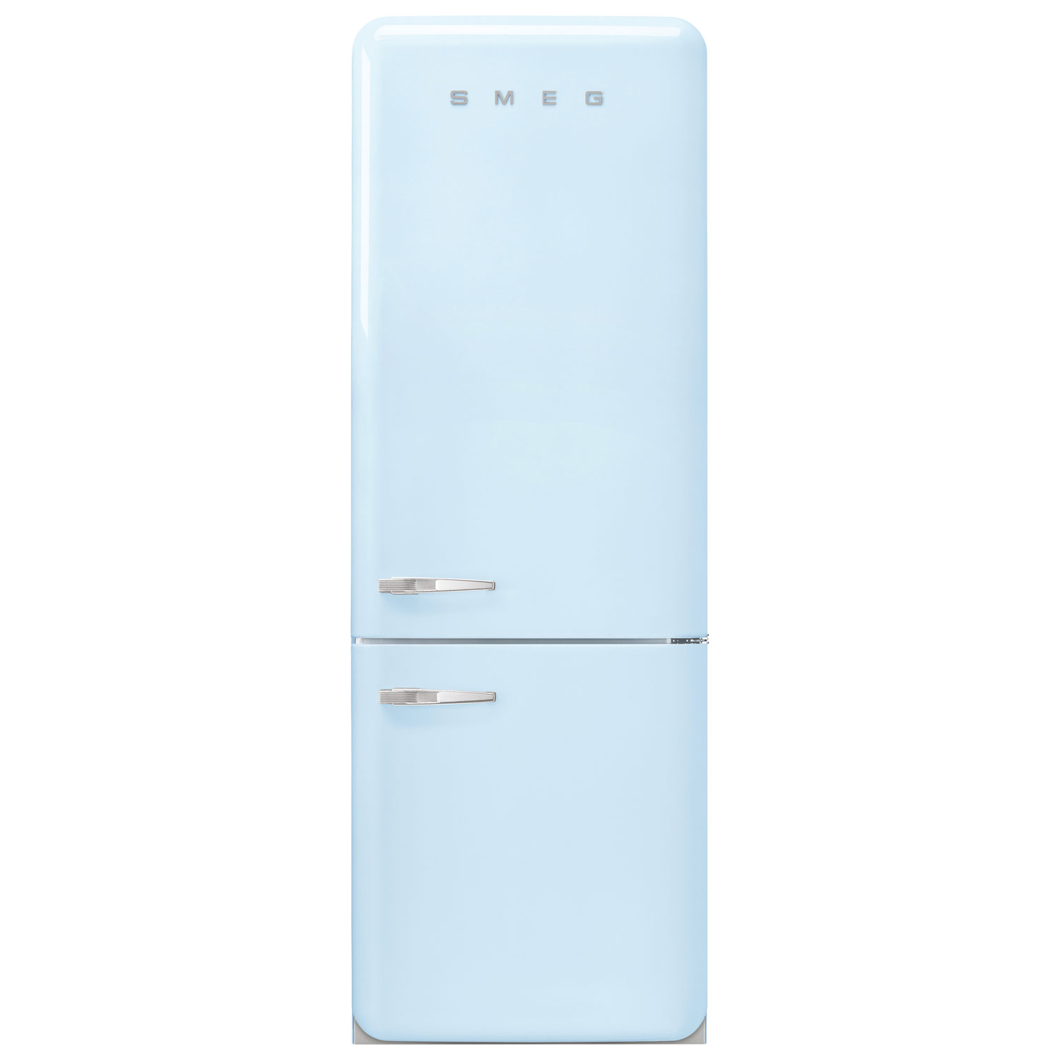 Smeg 50's Style 28" 18 Cu. Ft. Bottom Freezer Refrigerator with Ice Dispenser - Pastel Blue