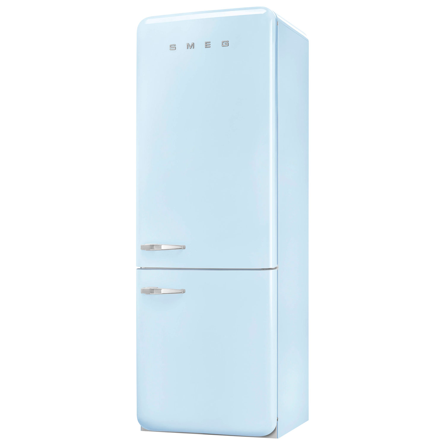 Smeg 50's Style 28" 18 Cu. Ft. Bottom Freezer Refrigerator with Ice Dispenser - Pastel Blue