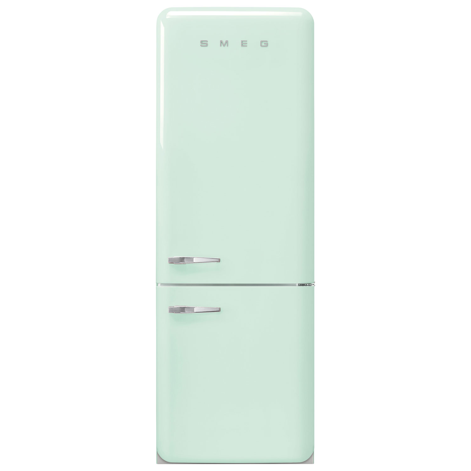 Réfrigérateur à congélateur inférieur 18 pi³ 28 po à distributeur de glaçons Années 50 de Smeg - Vert pastel
