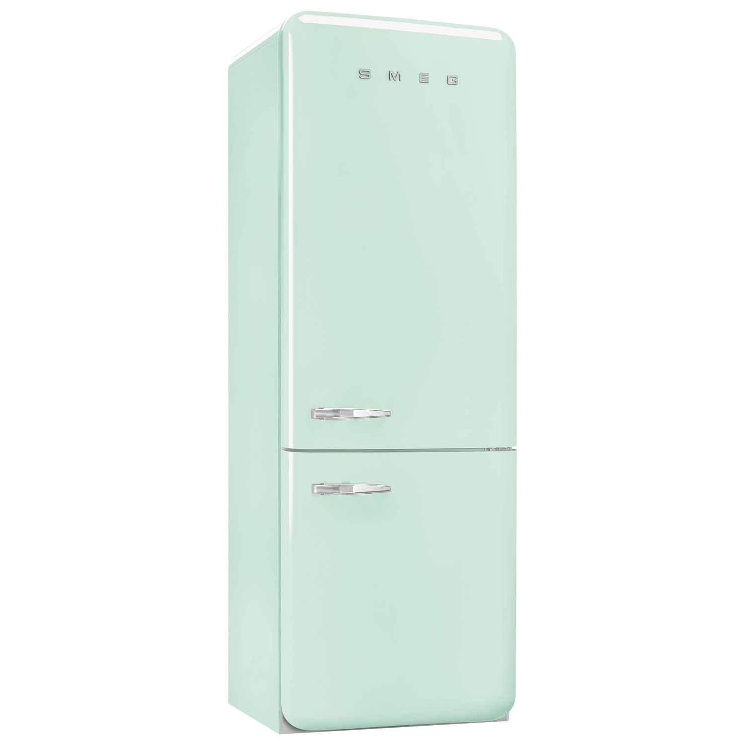 Réfrigérateur à congélateur inférieur 18 pi³ 28 po à distributeur de glaçons Années 50 de Smeg - Vert pastel
