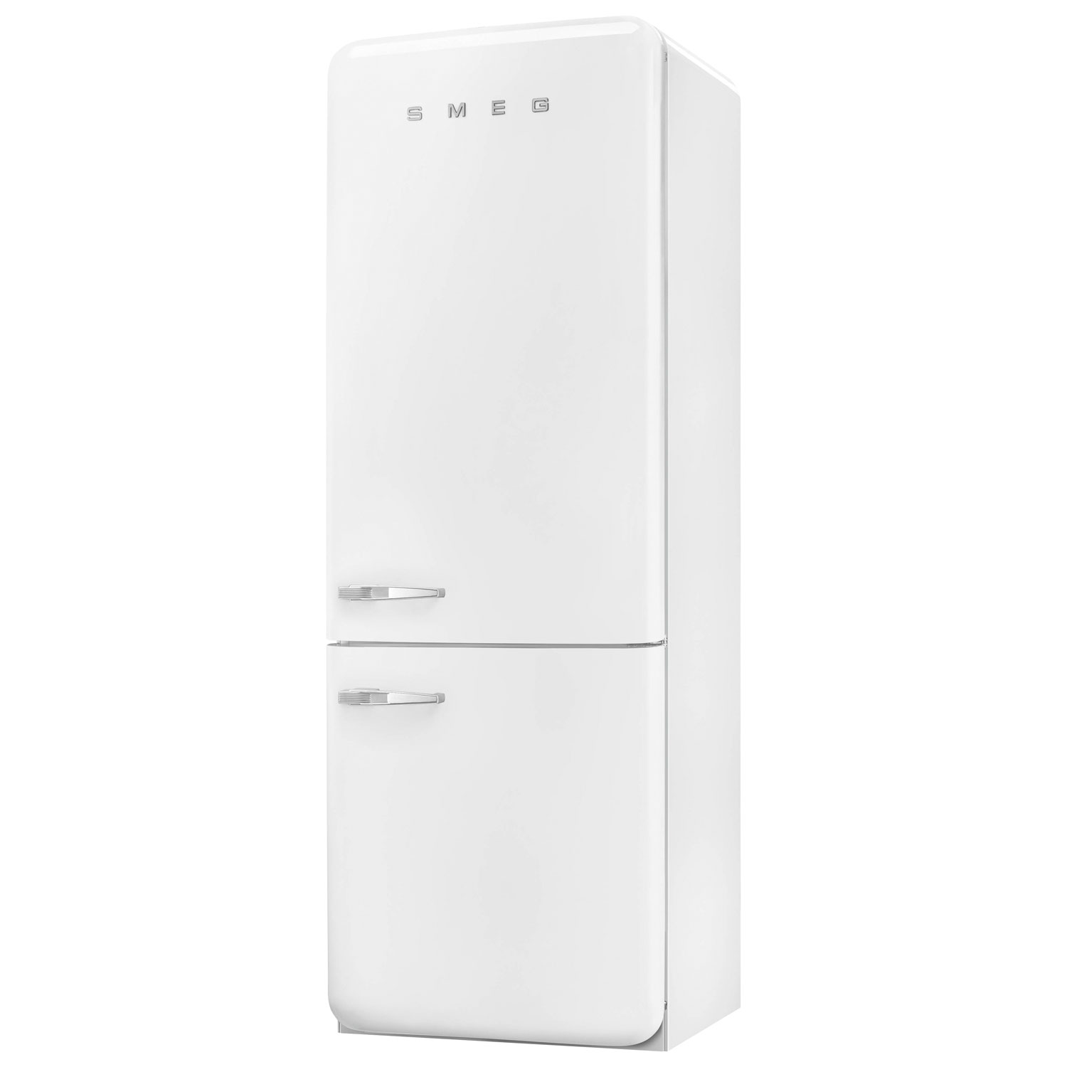 Réfrigérateur à congélateur inférieur 18 pi³ 28 po à distributeur de glaçons Années 50 de Smeg - Blanc