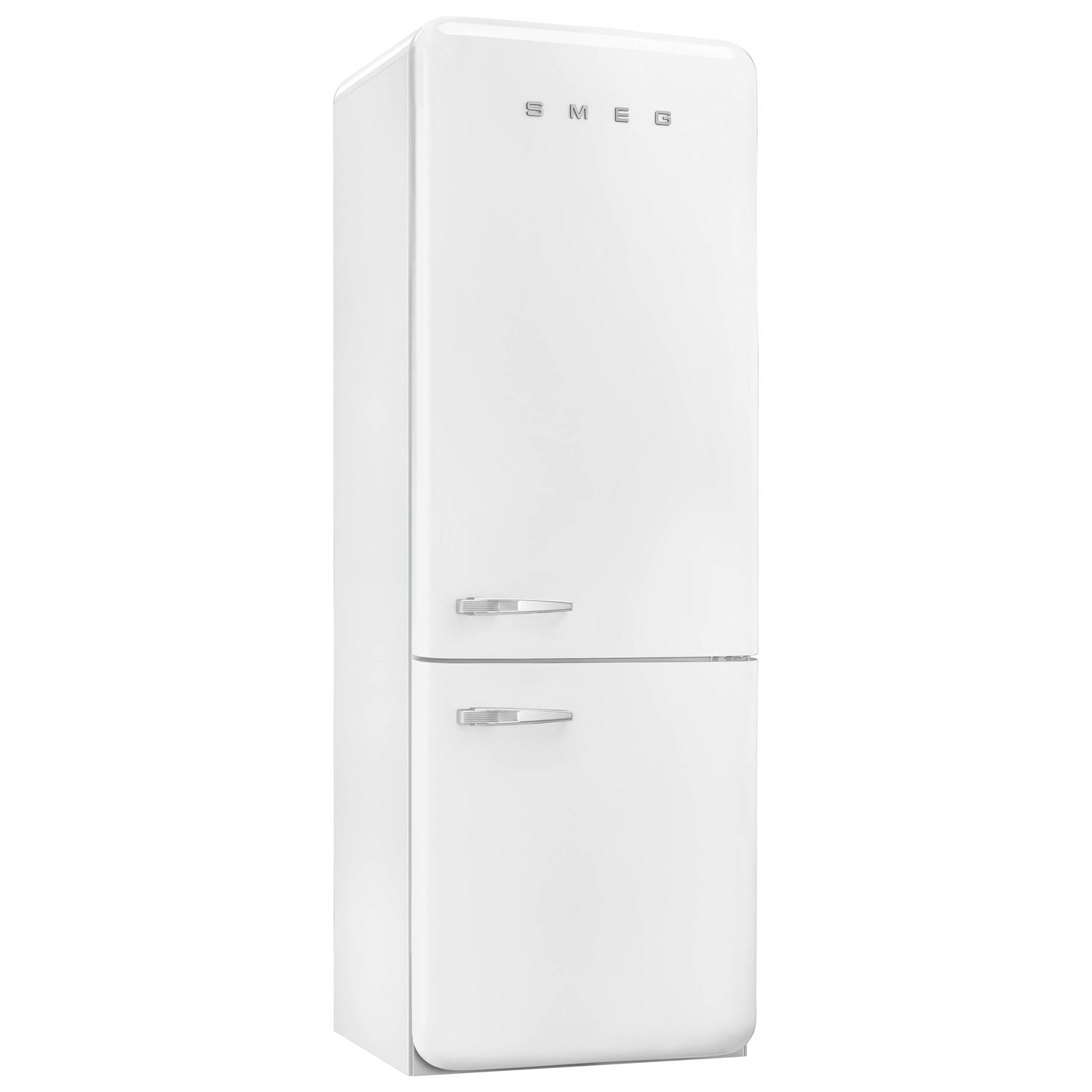 Réfrigérateur à congélateur inférieur 18 pi³ 28 po à distributeur de glaçons Années 50 de Smeg - Blanc