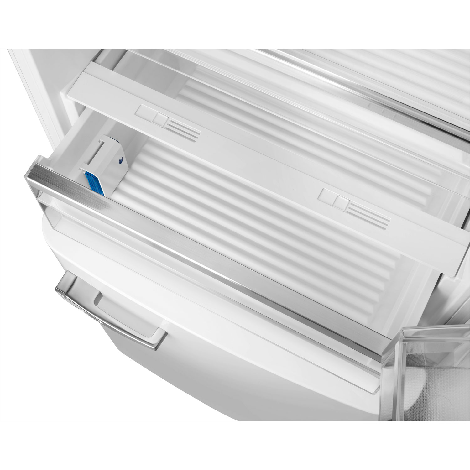 Réfrigérateur à congélateur inférieur 18 pi³ 28 po à distributeur de glaçons Années 50 de Smeg - Blanc