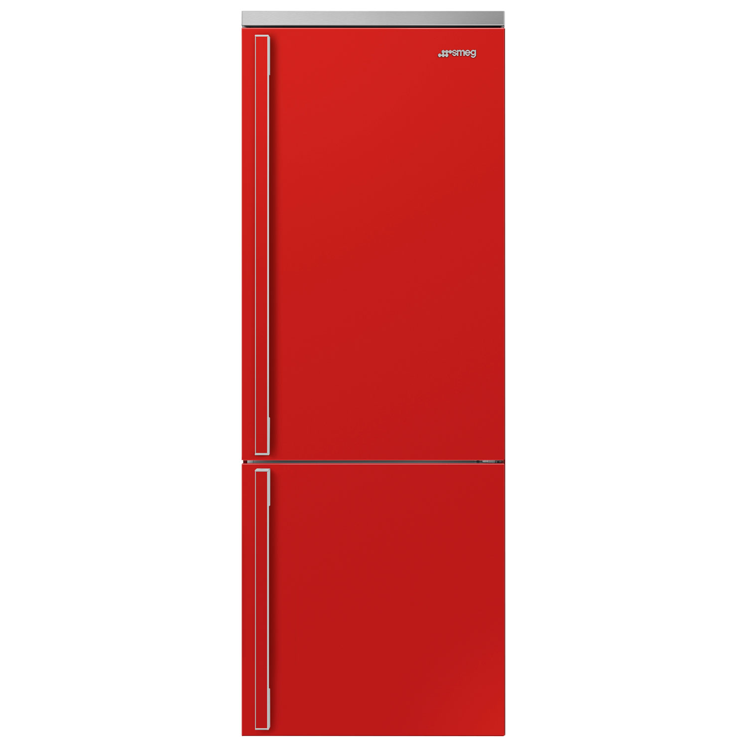 Réfrigérateur à congélateur inférieur 18 pi³ 28 po à distributeur de glaçons Portofino de Smeg - Rouge