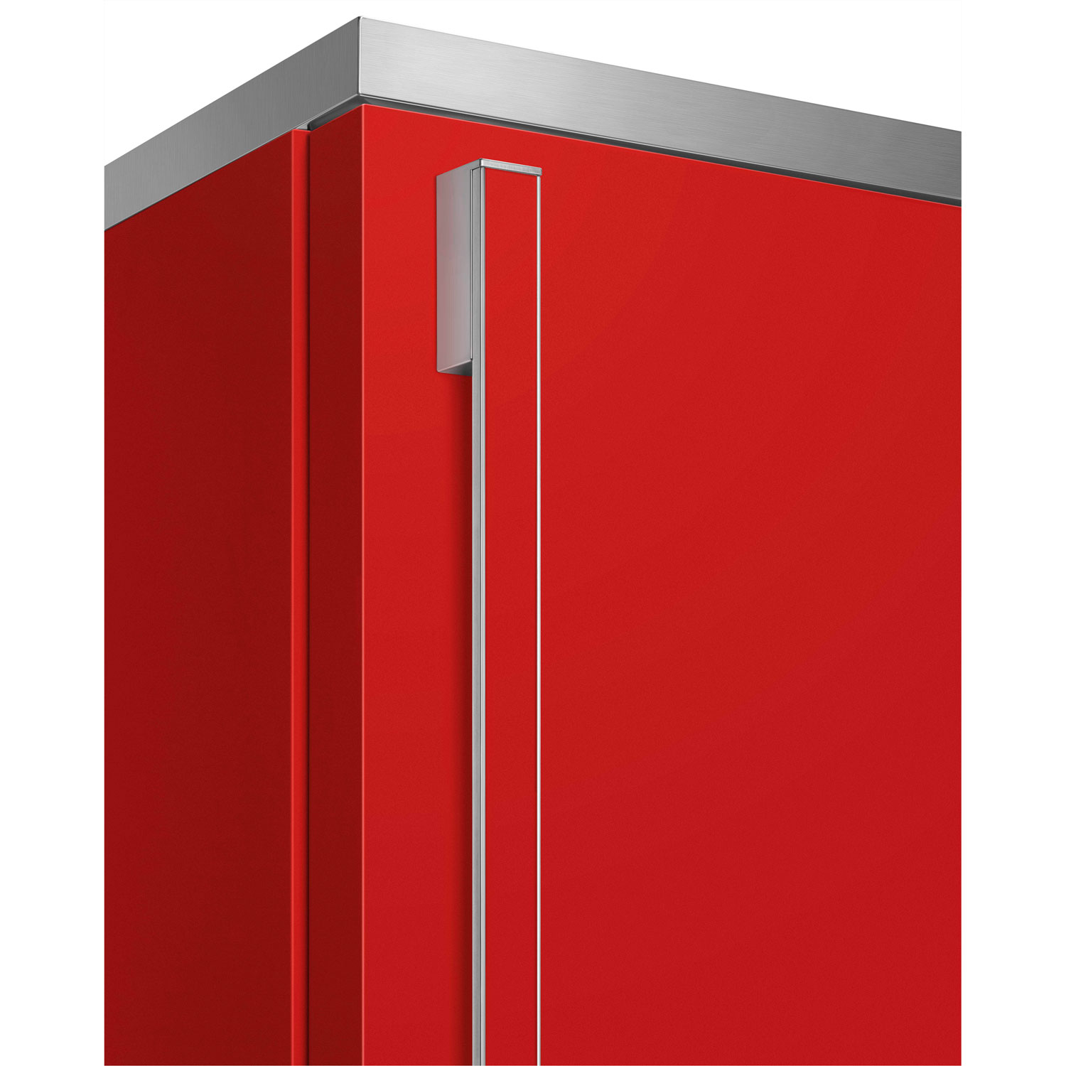 Réfrigérateur à congélateur inférieur 18 pi³ 28 po à distributeur de glaçons Portofino de Smeg - Rouge