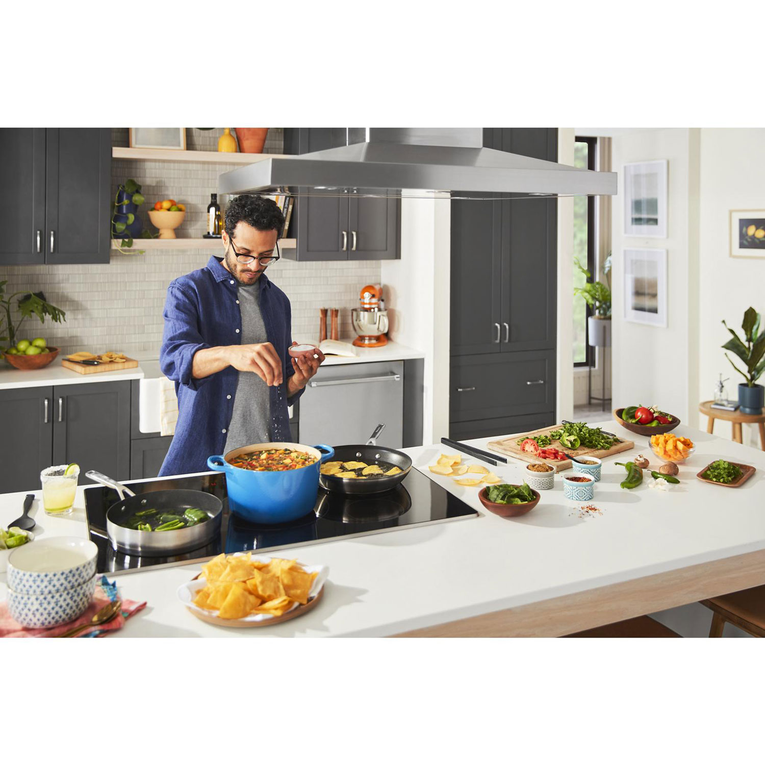 Surface de cuisson à induction 5 éléments 36 po de KitchenAid - Acier inoxydable