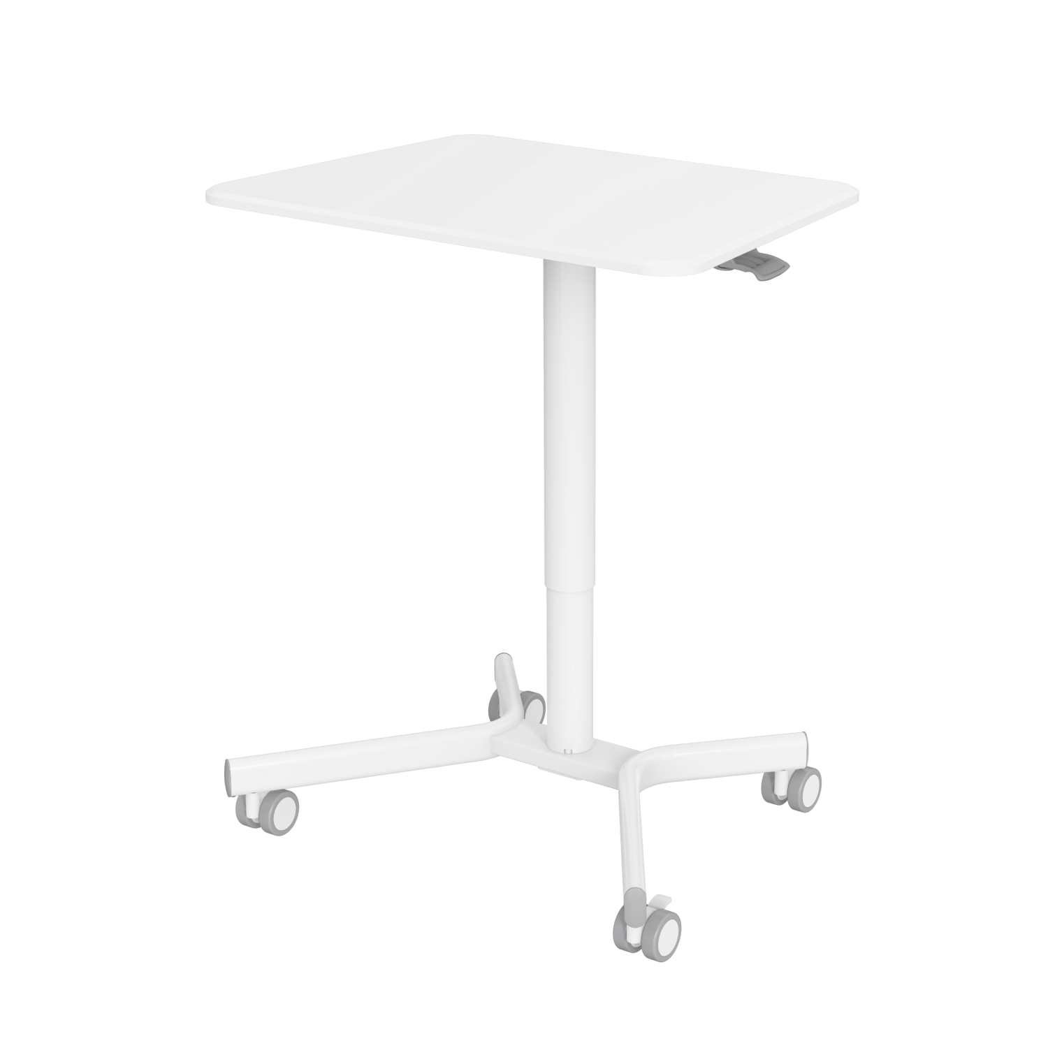 SHOPPINGALL Airlift Pneumatic Height Adjustable Sit-Stand Mobile Laptop Computer Desk Cart - SA-FDS107A