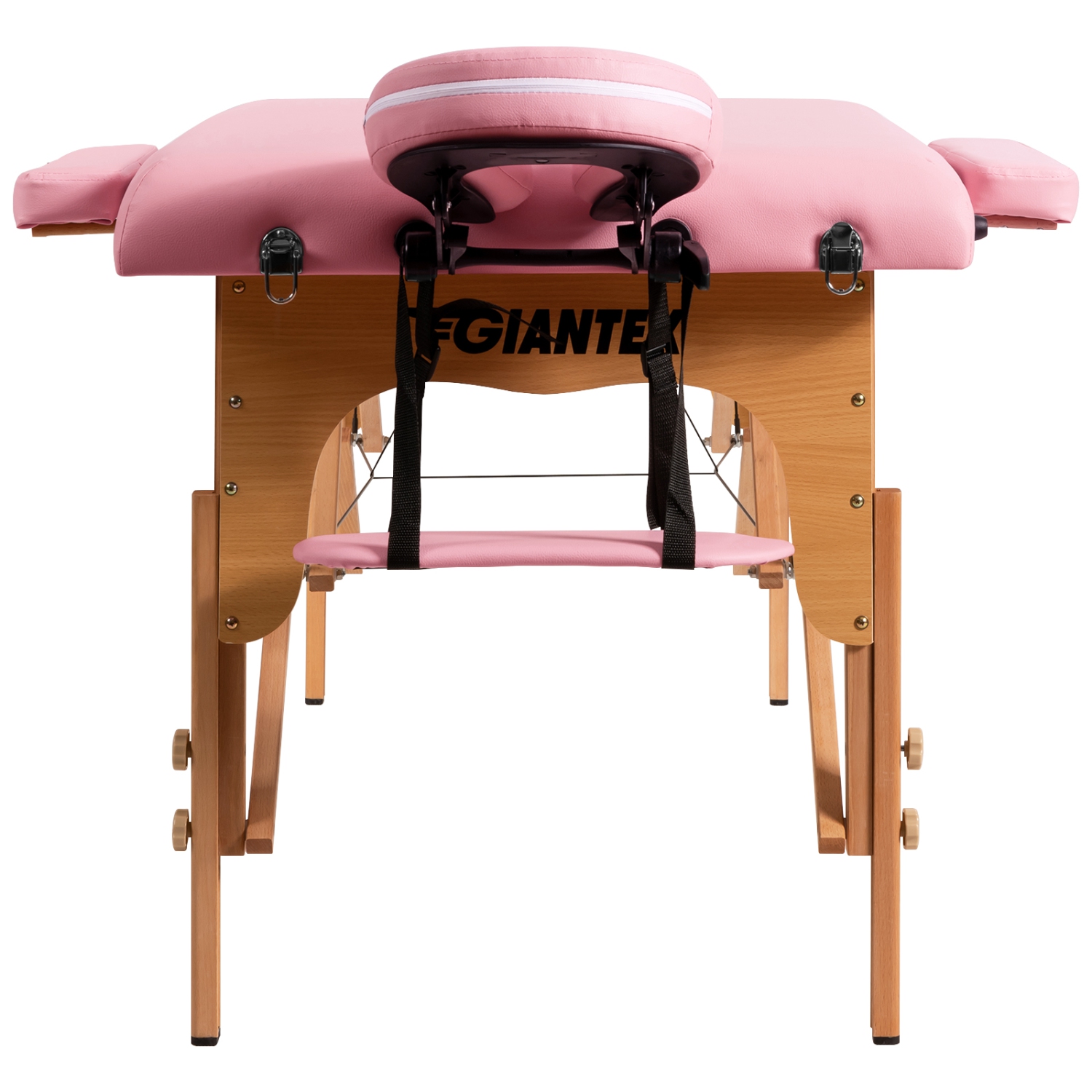 Topbuy Portable Massage Table Adjustable Spa Bed Wooden Legs with Face Cradle & Carry Case White/Black/Pink/Red