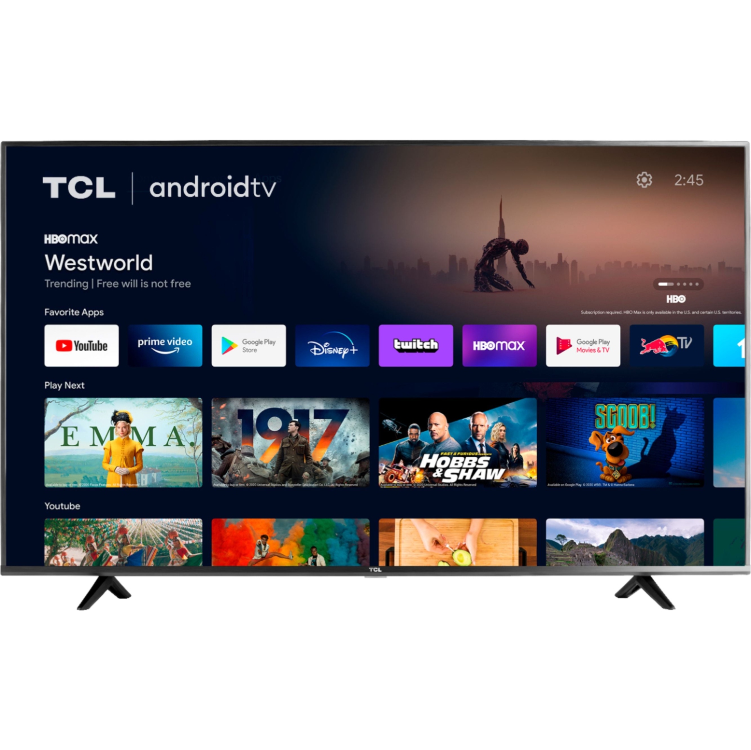 Refurbished (Good) - TCL 43" Class 4-Series 4K UHD HDR Android Smart TV (43S434)
