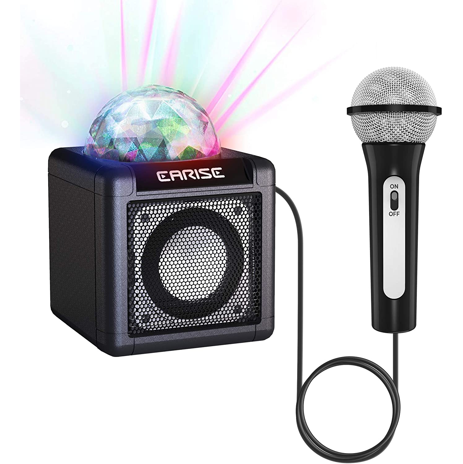 Comius Sharp Machine de Karaoké Enfant avec 2 Micro sans Fil, Enceinte  Karaoke Portable avec lumière