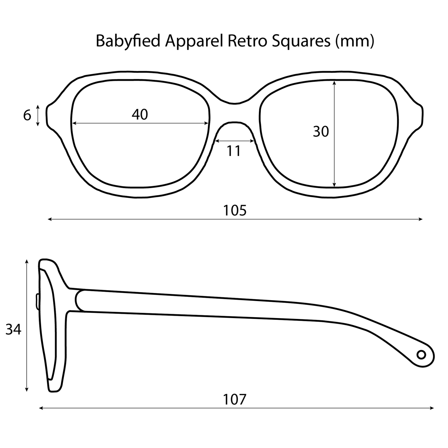 Vêtements pour bébés - Lunettes de soleil - Places rétro