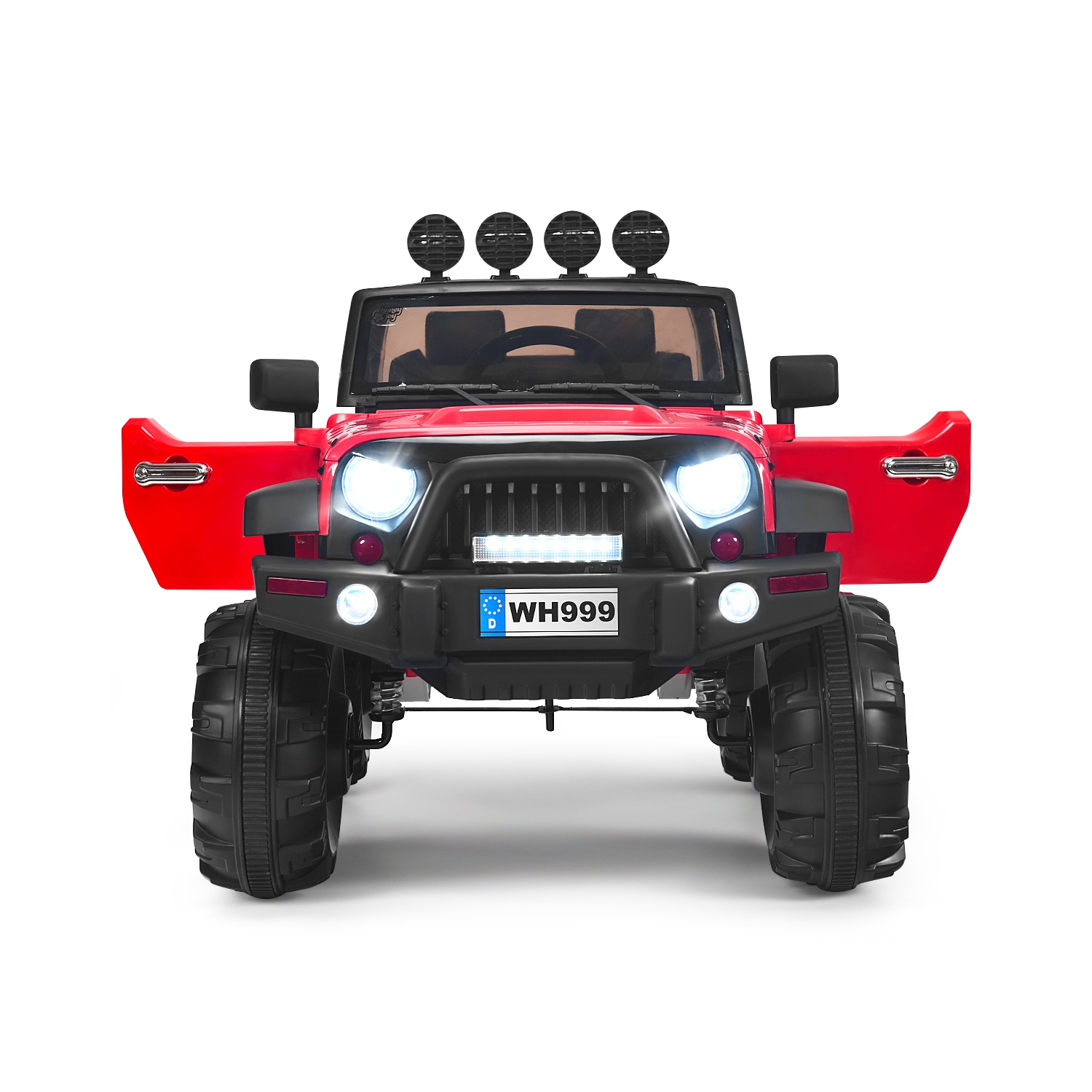 Topbuy 12V Kids Ride on Truck 2 seats Children Electric Vehicle w/ 2.4GHz Remote Control & Retractable Handle