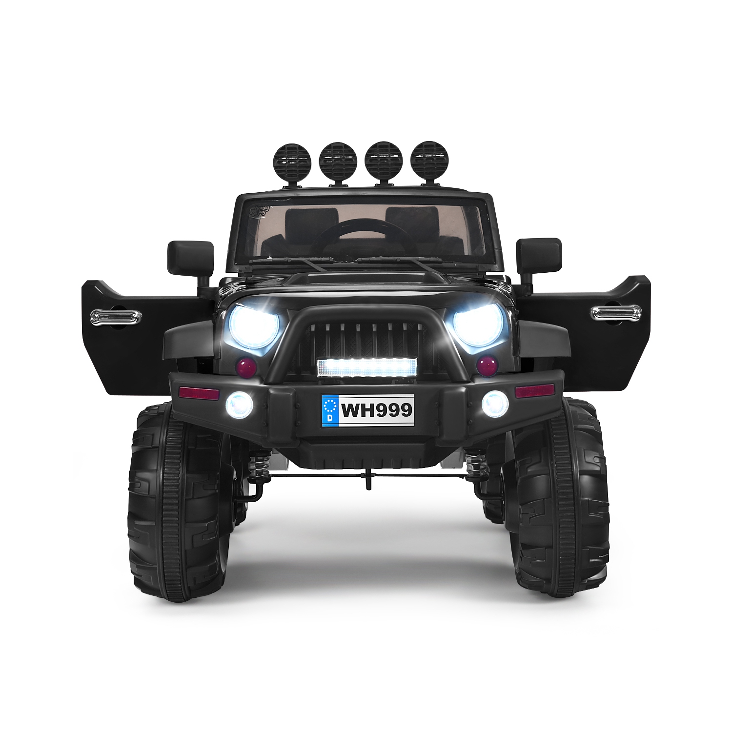 Topbuy 12V Kids Ride on Truck 2 seats Children Electric Vehicle w/ 2.4GHz Remote Control & Retractable Handle