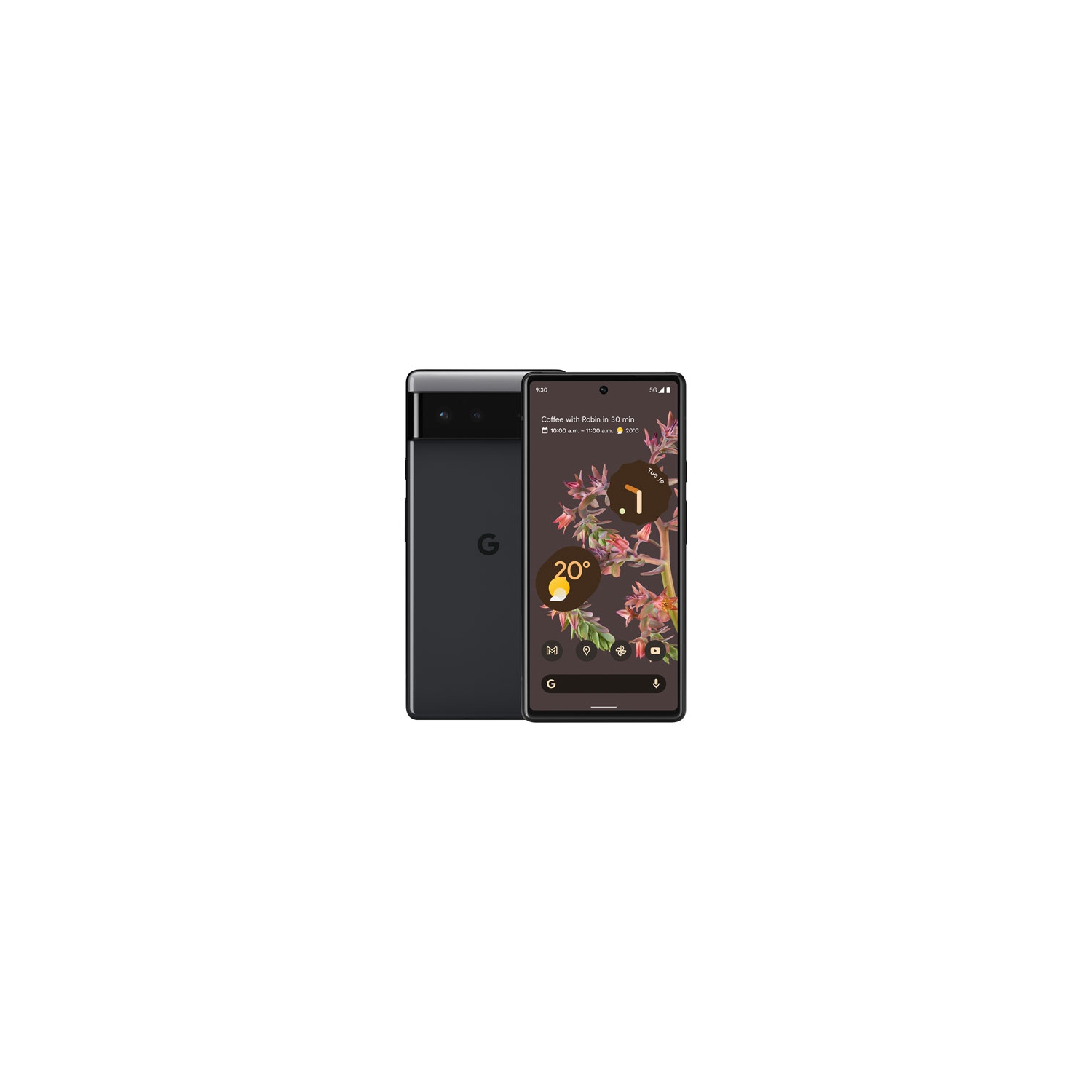 Google Pixel 6 128GB - GSM Unlocked Smartphone - International Model - Brand New - Stormy Black