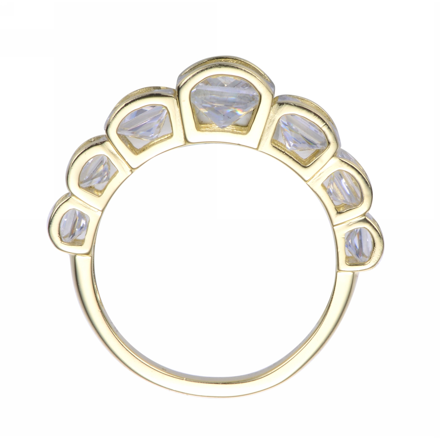 l’oro WD ring Women's Font Two-Tone Band Ring | Silver | Diesel