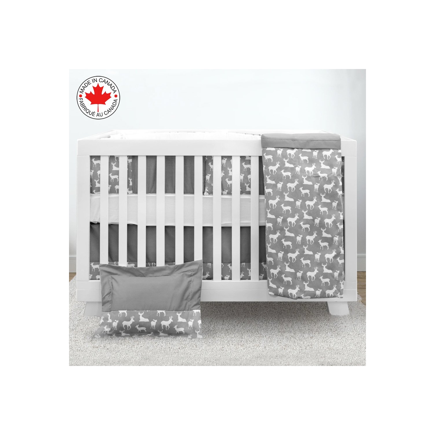 Ensemble de literie pour berceau de bébé Bebelelo pour garçons et filles - Ensemble de literie pour bébé 7 pièces