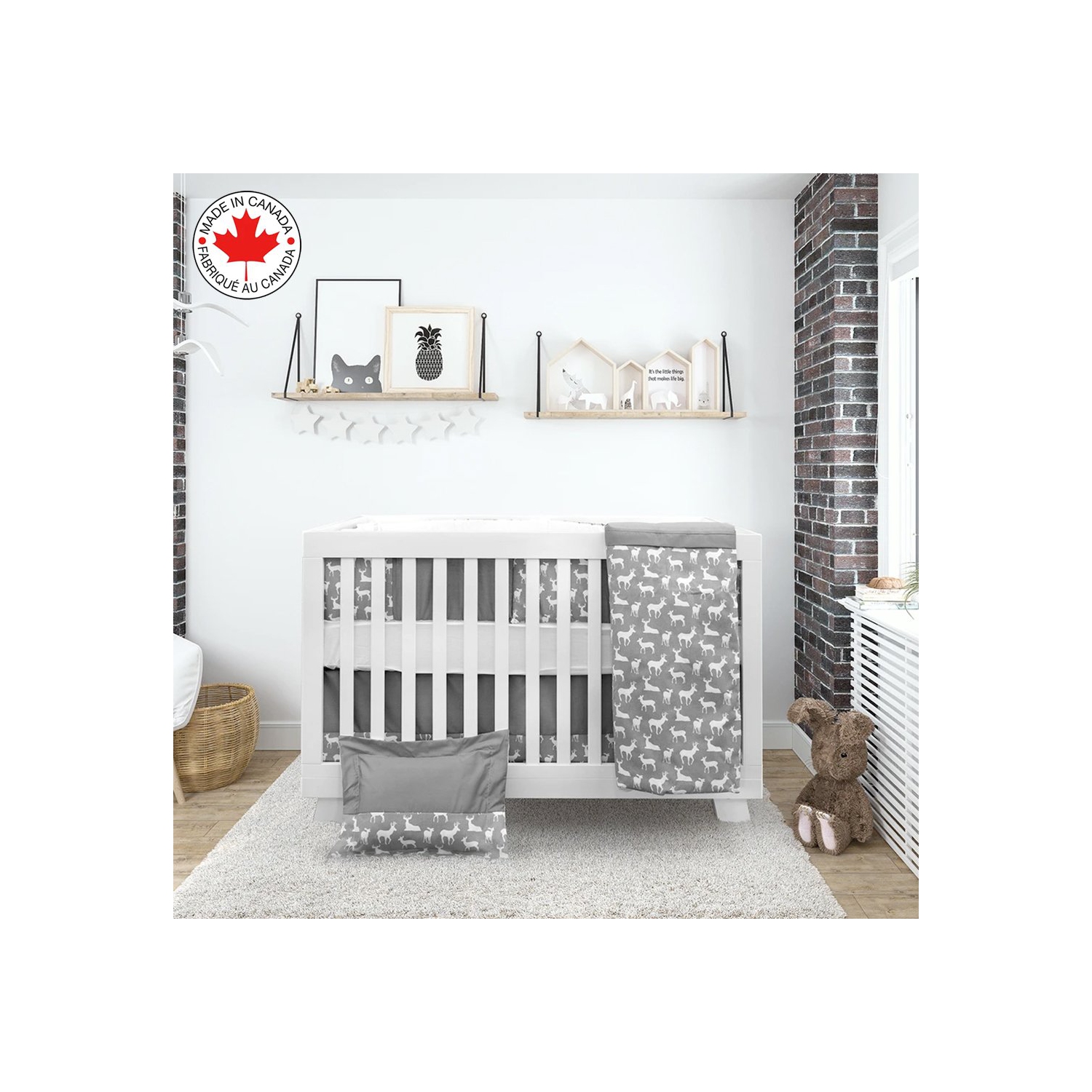 Ensemble de literie pour berceau de bébé Bebelelo pour garçons et filles - Ensemble de literie pour bébé 7 pièces