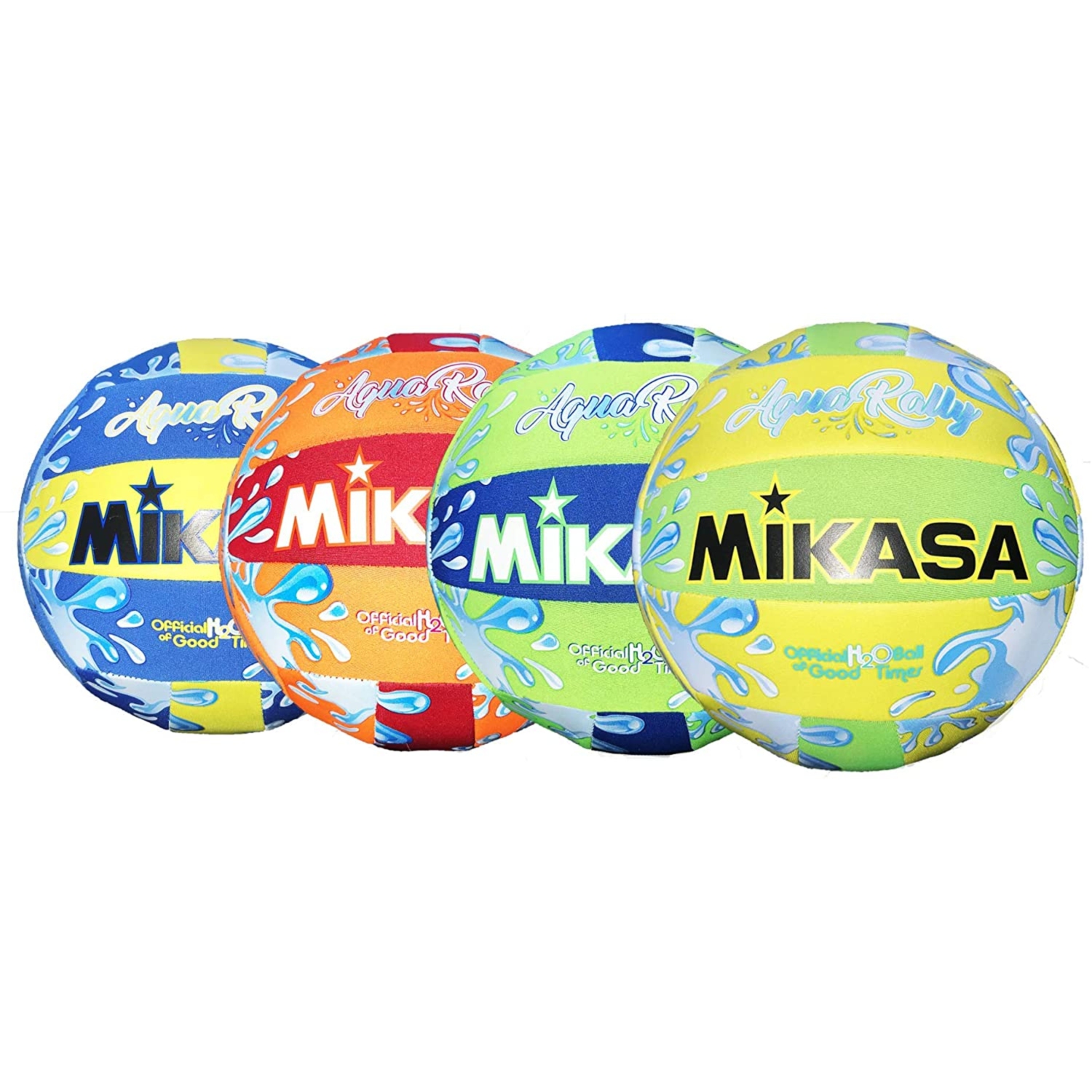 Mikasa Aqua Rally Series Volleyball - VAR Recreational Size-5 Beach Volleyball, Yellow & Green