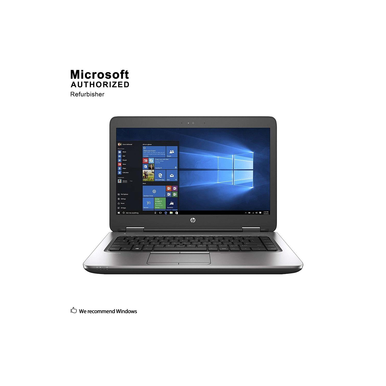 Refurbished (Good) - HP ProBook 640 G2 14" Anti-Glare Business Laptop: Intel Core i5-6300U 2.4GHz, 16GB DDR4 Memory, 128GB m.2 SATA SSD, Webcam, Win 11 Pro