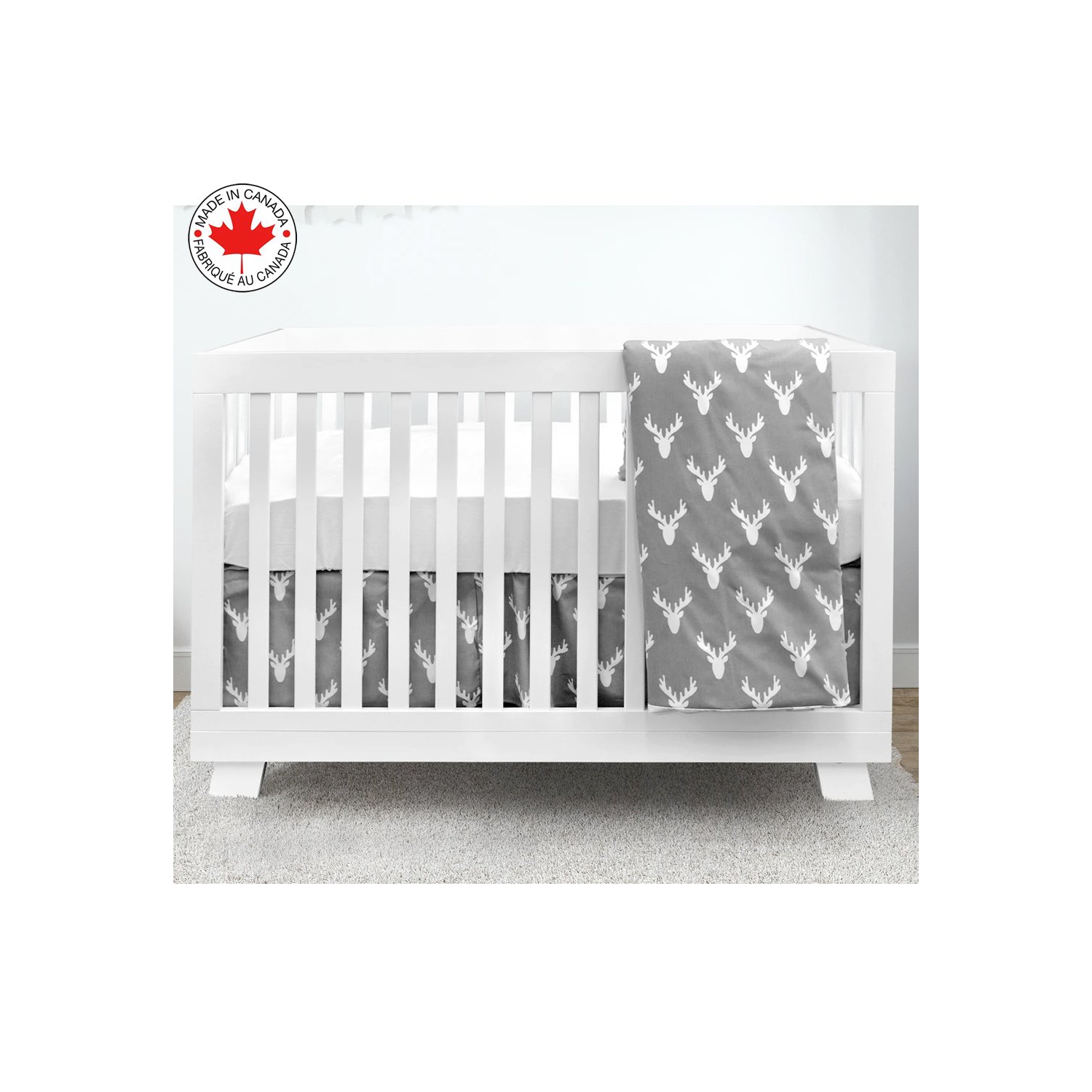 Ensemble de literie pour berceau de bébé Bebelelo pour filles - Ensemble de literie pour bébé 4 pièces