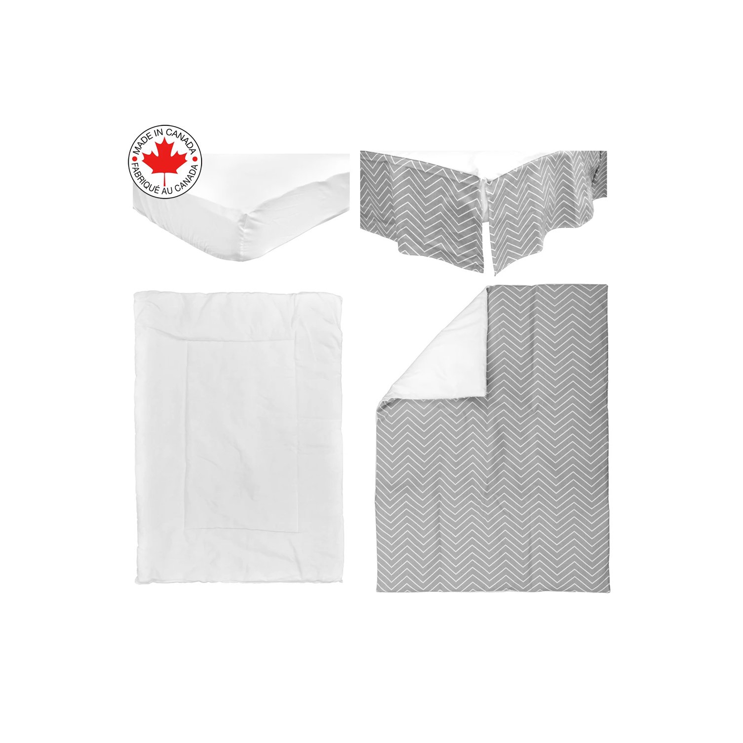 Ensemble de literie pour berceau de bébé Bebelelo pour filles - Ensemble de literie pour bébé 4 pièces