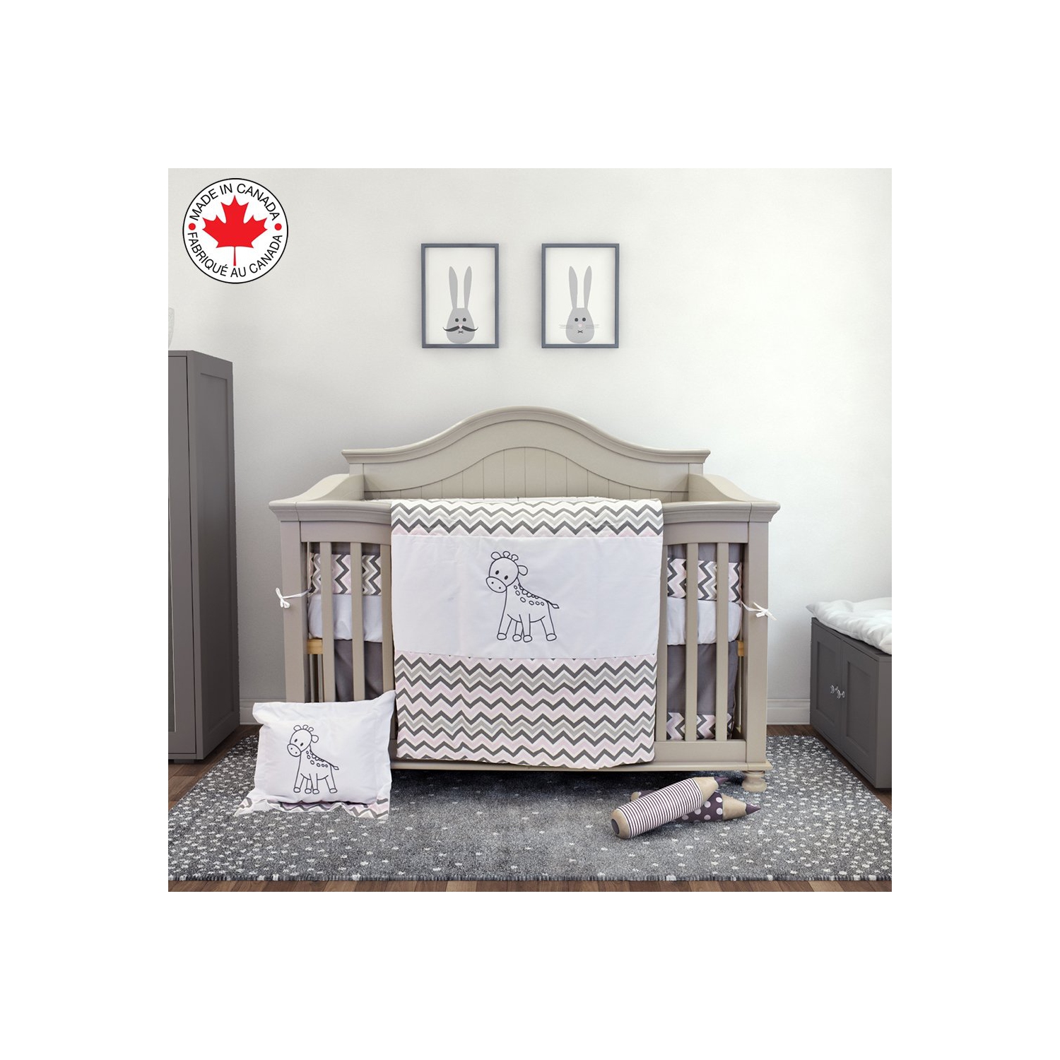 Ensemble de literie pour berceau de bébé Bebelelo pour garçons et filles - Ensemble de literie pour bébé 7 pièces