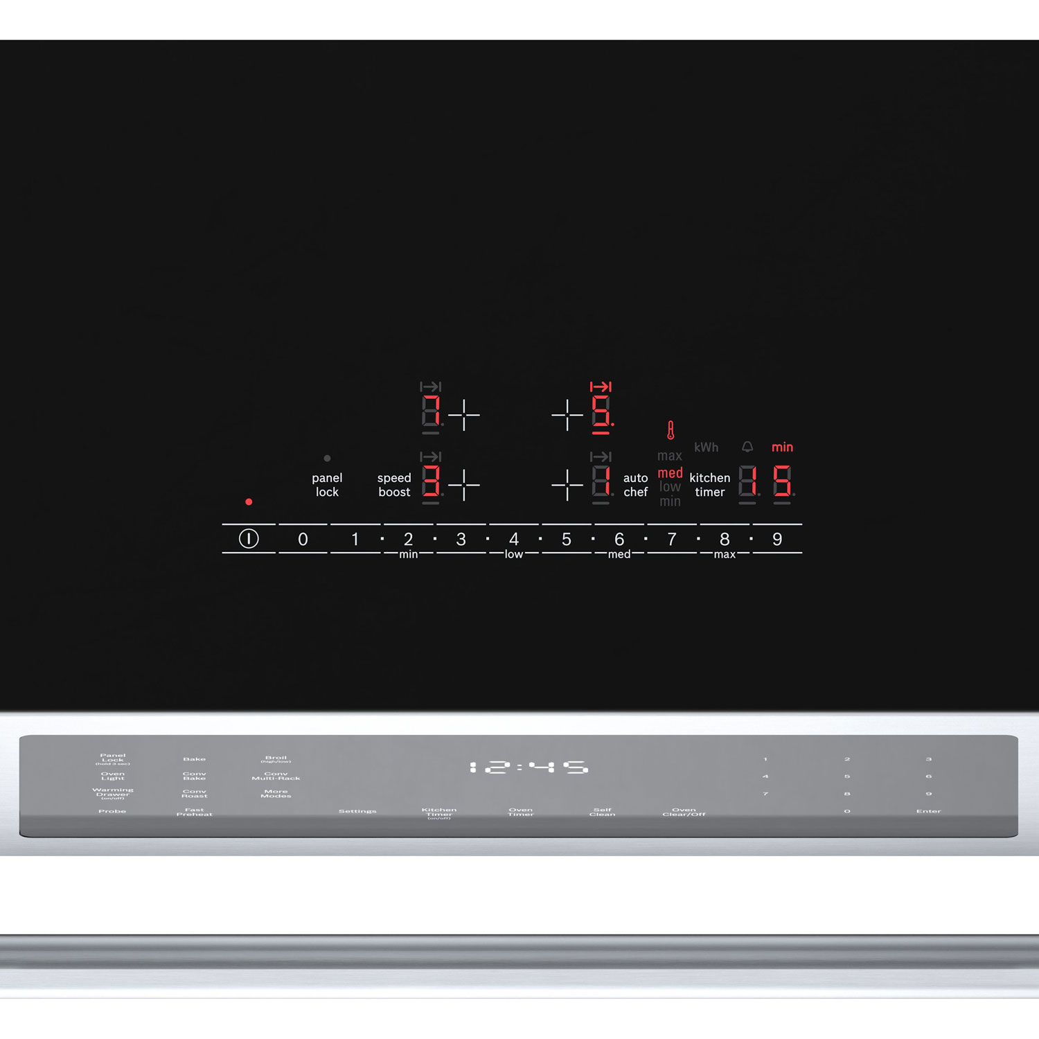 Bosch 30" 4.6 Cu. Ft. True Convection Slide-In Induction Range - Stainless Steel