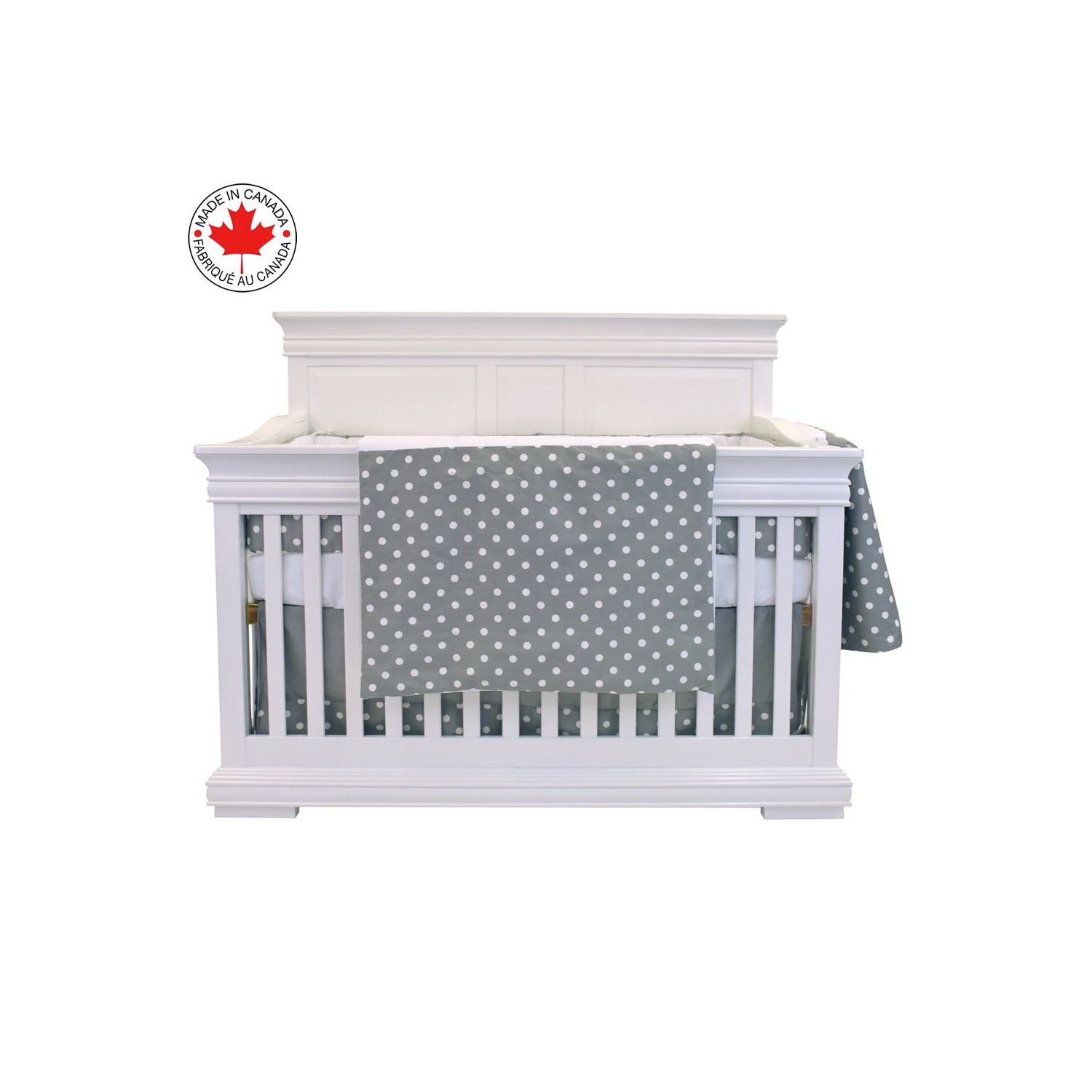 Bebelelo 5 Pieces Baby Bedding Set - Nursery Crib Set of Comforter, Mattress Cover, Quilt, Fitted Sheet and Skirt for Kids, Boys, Girls,