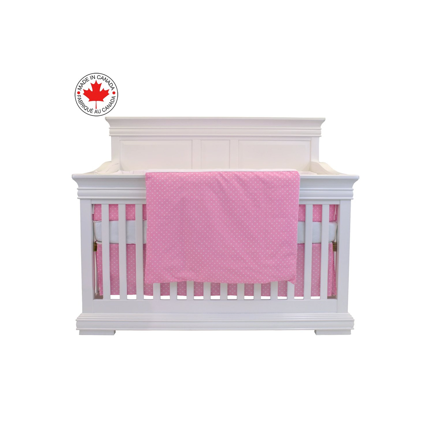 Bebelelo 5 Pieces Baby Bedding Set - Nursery Crib Set of Comforter, Duvet Cover, Contour Bed, Fitted Sheet and Skirt for Kids, Boys, Girls,