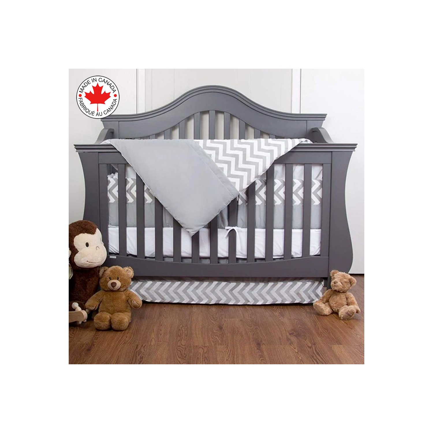 Bebelelo 7 Pieces Baby Bedding Set - Nursery Crib Set Including Skirt, Comforter, Quilt Cover, Fitted Sheet, and More for Kids, Boys, Girls