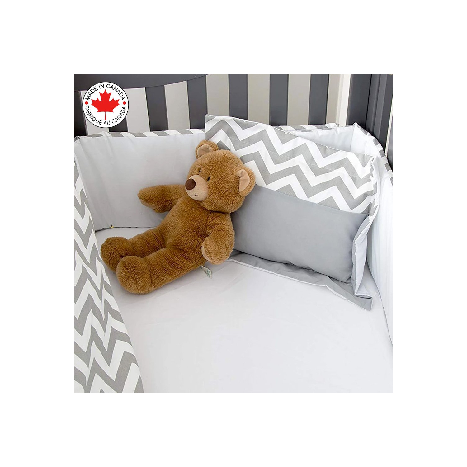 Bebelelo 7 Pieces Baby Bedding Set - Nursery Crib Set Including Skirt, Comforter, Quilt Cover, Fitted Sheet, and More for Kids, Boys, Girls