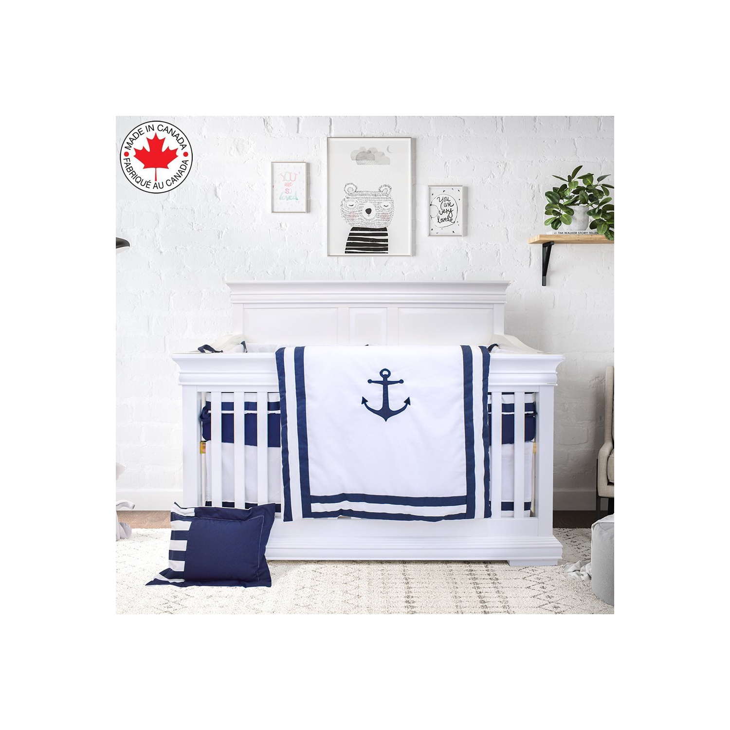 Ensemble de literie pour berceau de bébé Bebelelo pour garçons et filles - Ensemble de literie pour bébé 7 pièces