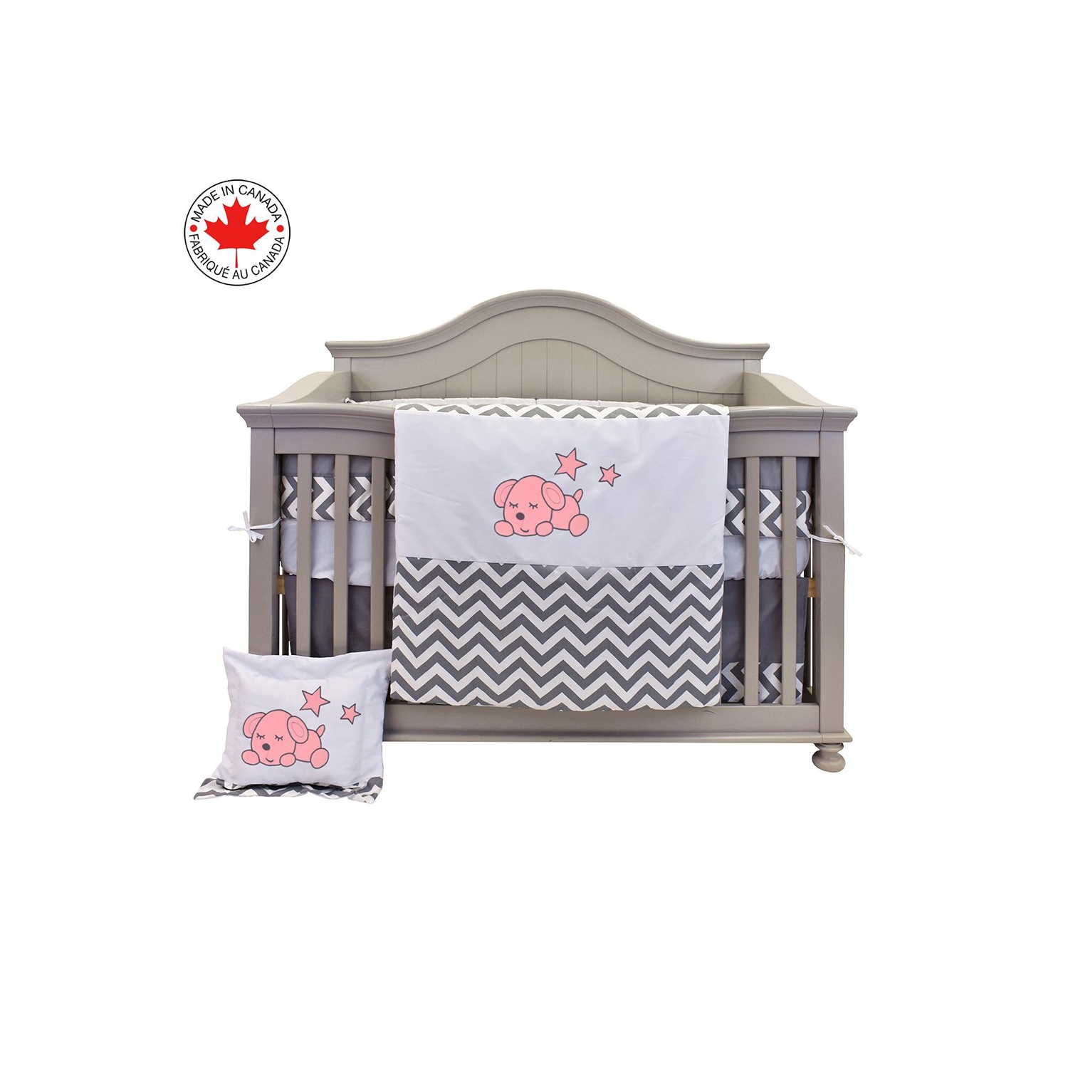 Bebelelo 7 Pieces Baby Bedding Set - Nursery Crib Set Including Skirt, Comforter, Quilt Cover, Fitted Sheet, and More for Kids, Boys, Girls