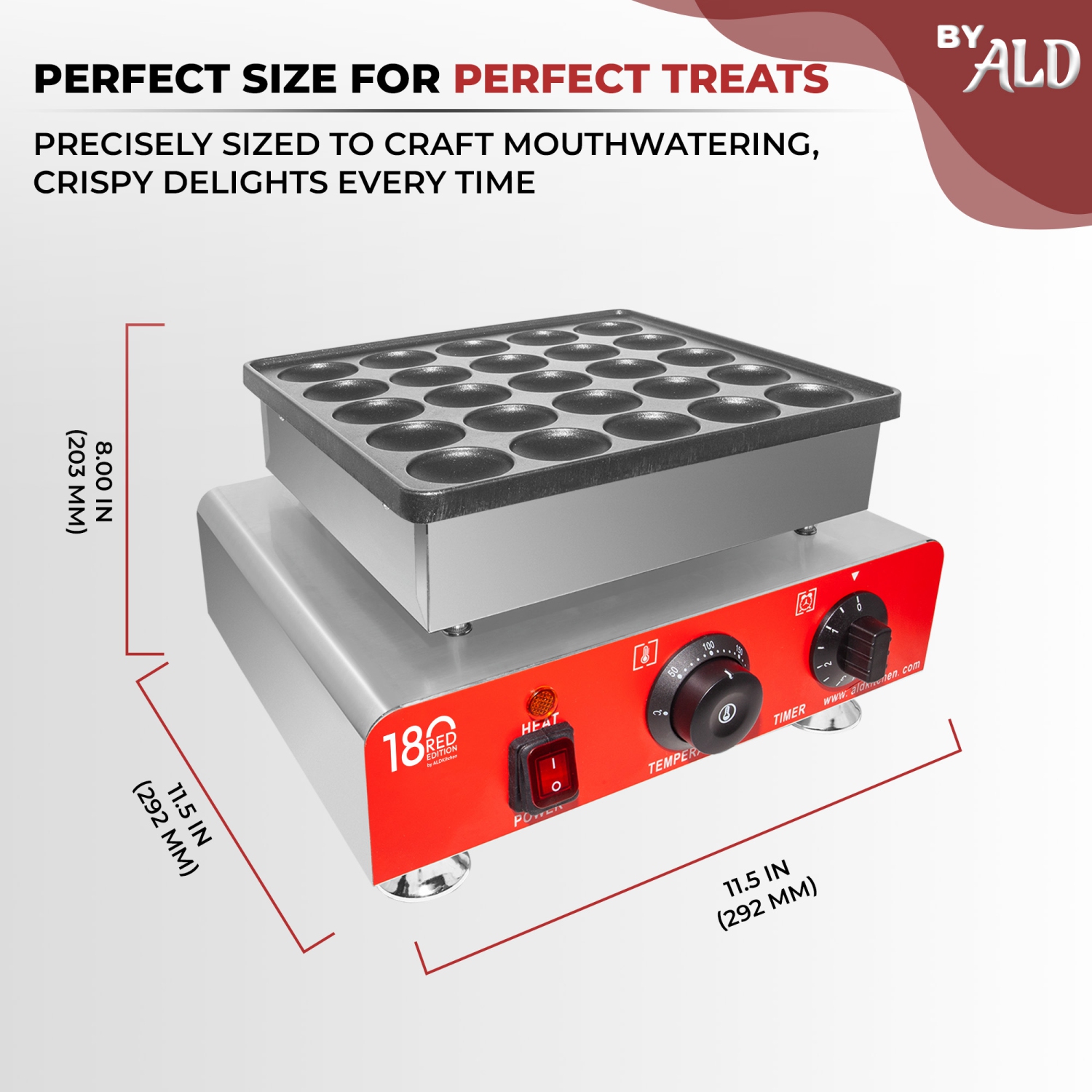 AR-2240 Mini Dutch Pancake Maker | Poffertjes Iron Commercial | 25 Dutch Pancakes | Nonstick | 110V