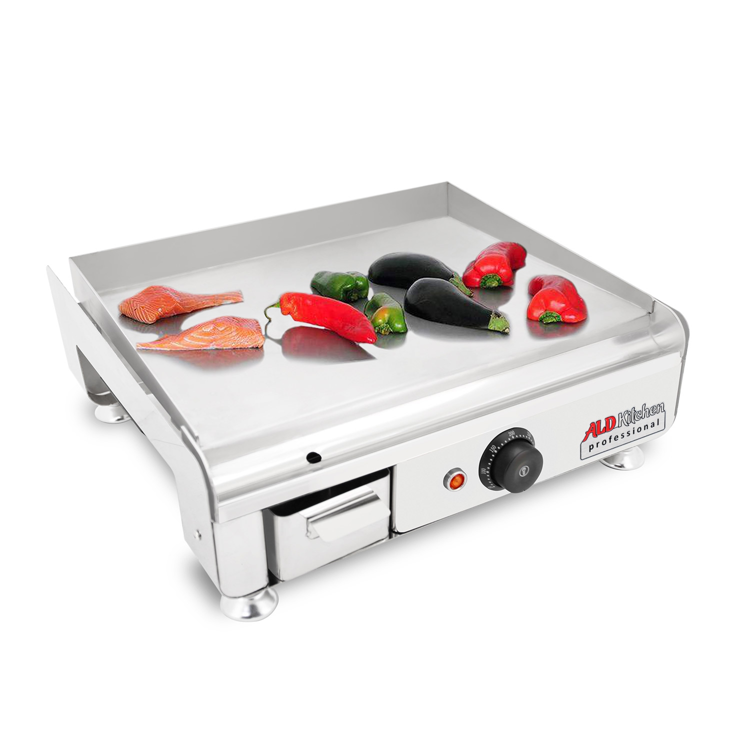 Plaque chauffante à dessus plat AP-412 | Gril teppanyaki à commande manuelle | 110&nbsp;V