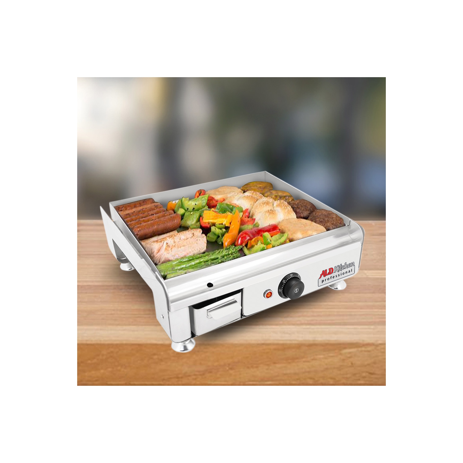 Plaque chauffante à dessus plat AP-412 | Gril teppanyaki à commande manuelle | 110&nbsp;V