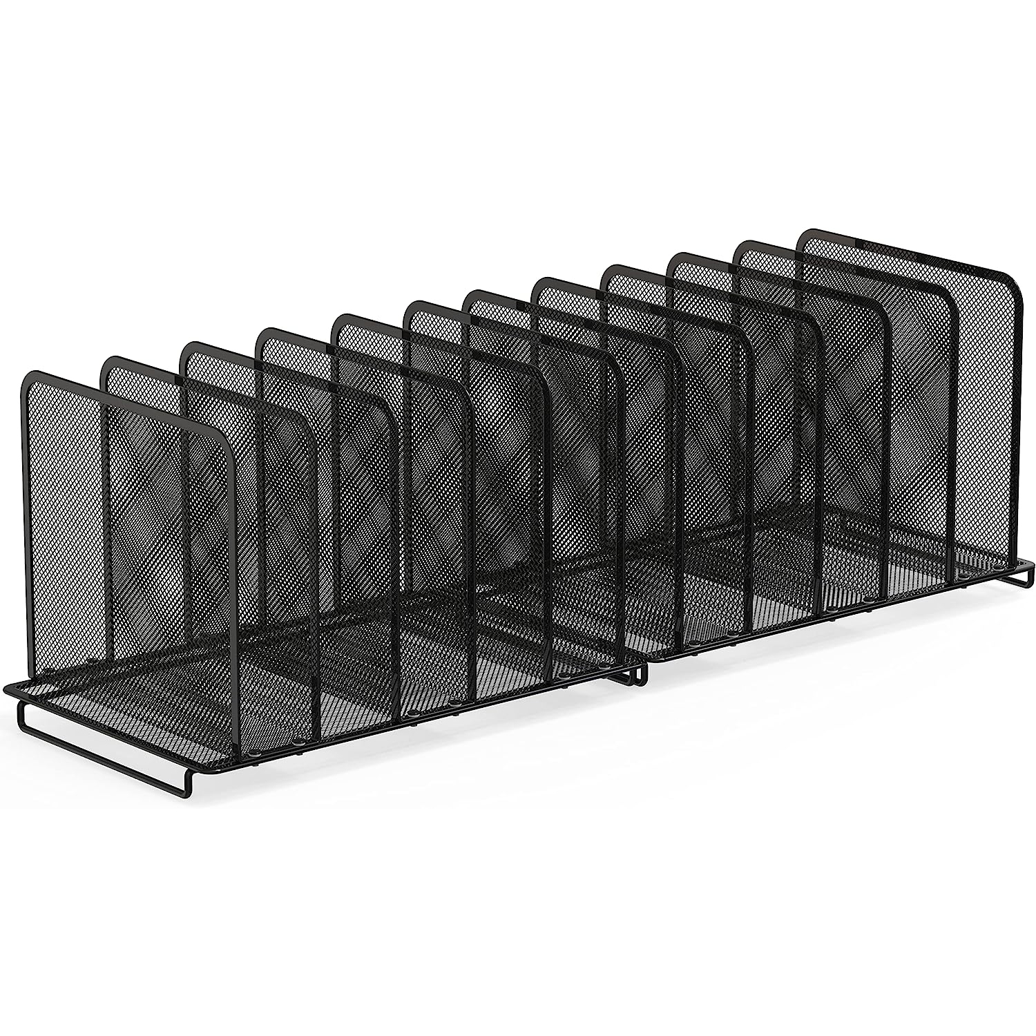 Paquet de 2 classeurs verticaux extensibles à 5 sections SimpleHouseware, noir