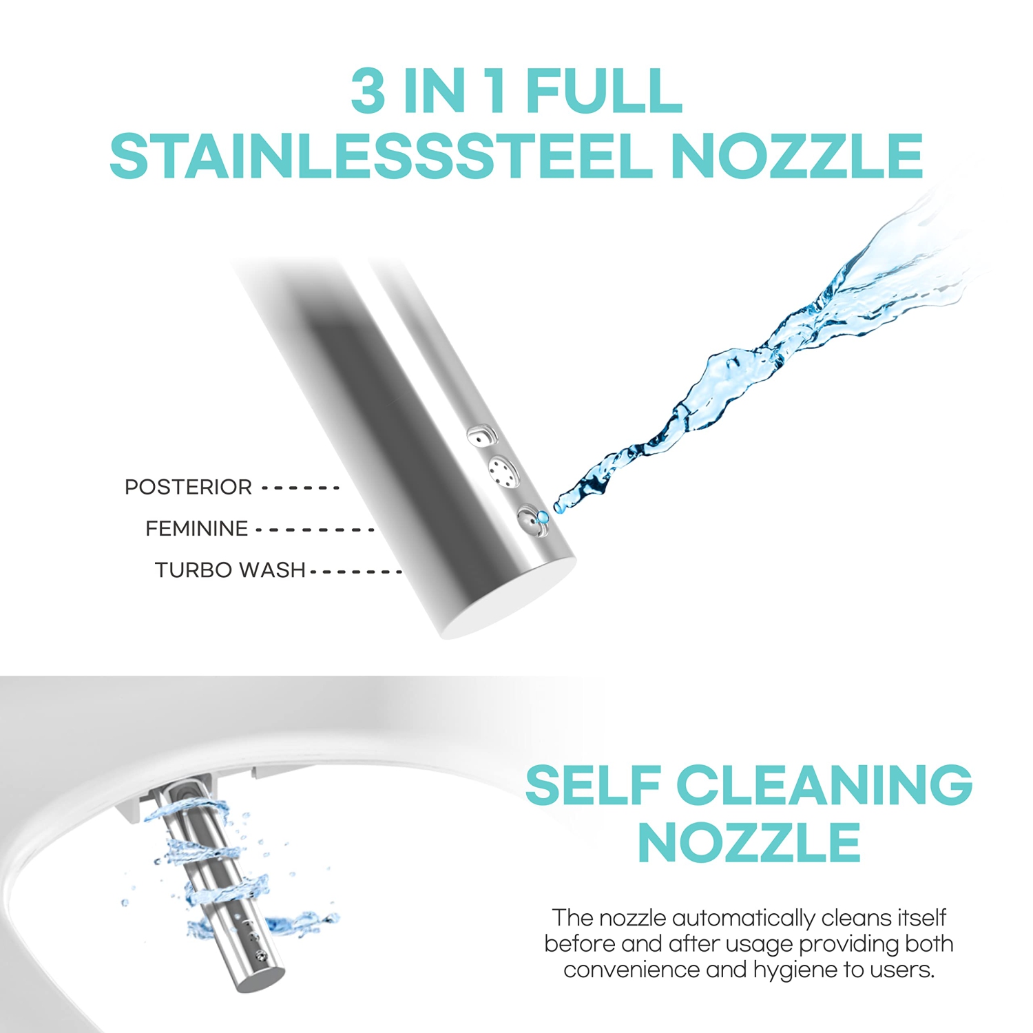 VOVO STYLEMENT TCB-090SA Toilette bidet intelligente avec ouverture/fermeture automatique, chasse d'eau automatique, stérilisation UV-LED, siège