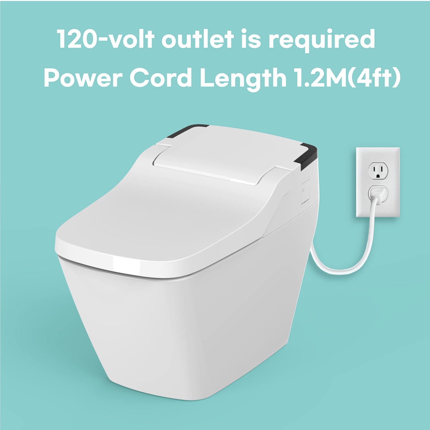VOVO STYLEMENT TCB-090SA Toilette bidet intelligente avec ouverture/fermeture automatique, chasse d'eau automatique, stérilisation UV-LED, siège