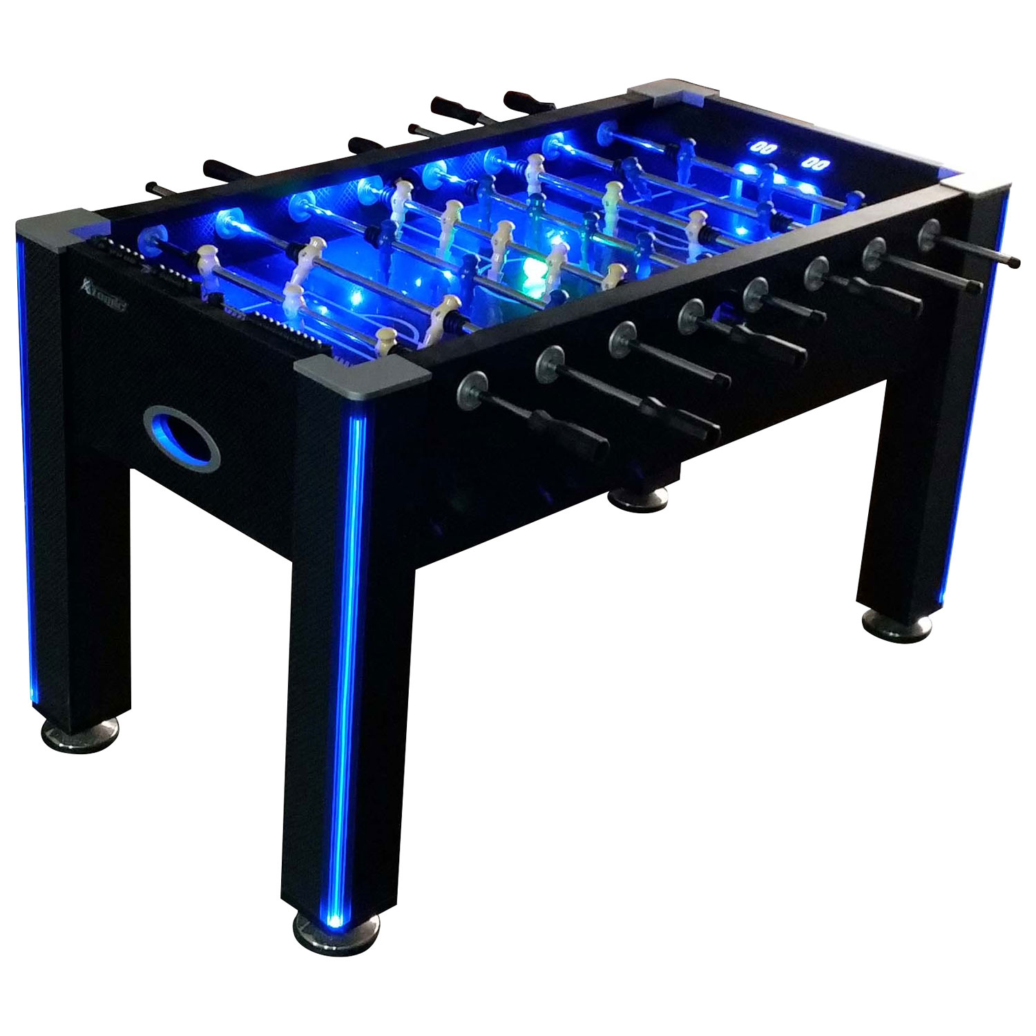 Atomic Azure 58" LED Foosball Table - Black