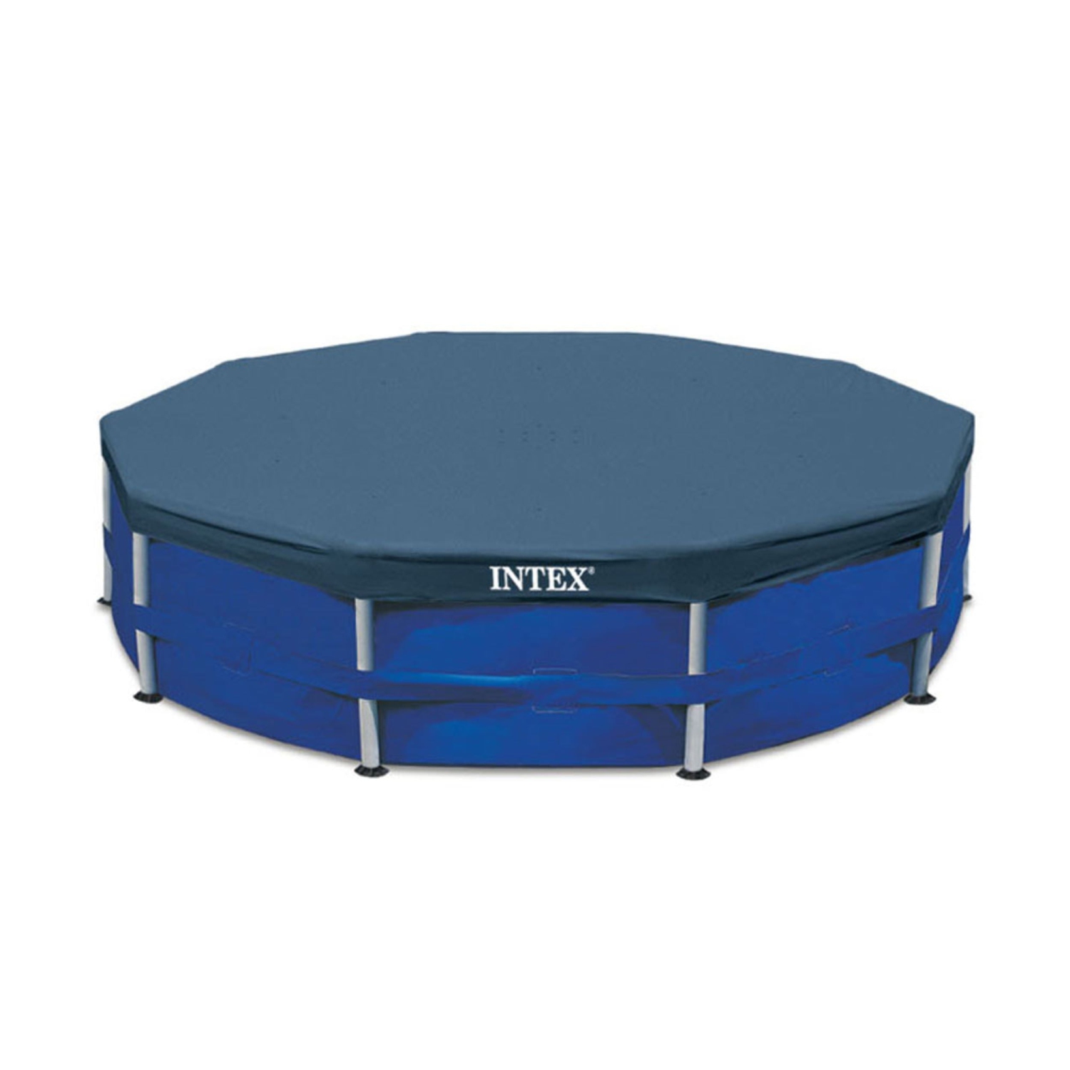 Intex 10ft Round Swimming Pool Cover & Easy Set 10ft x 30in Inflatable Pool