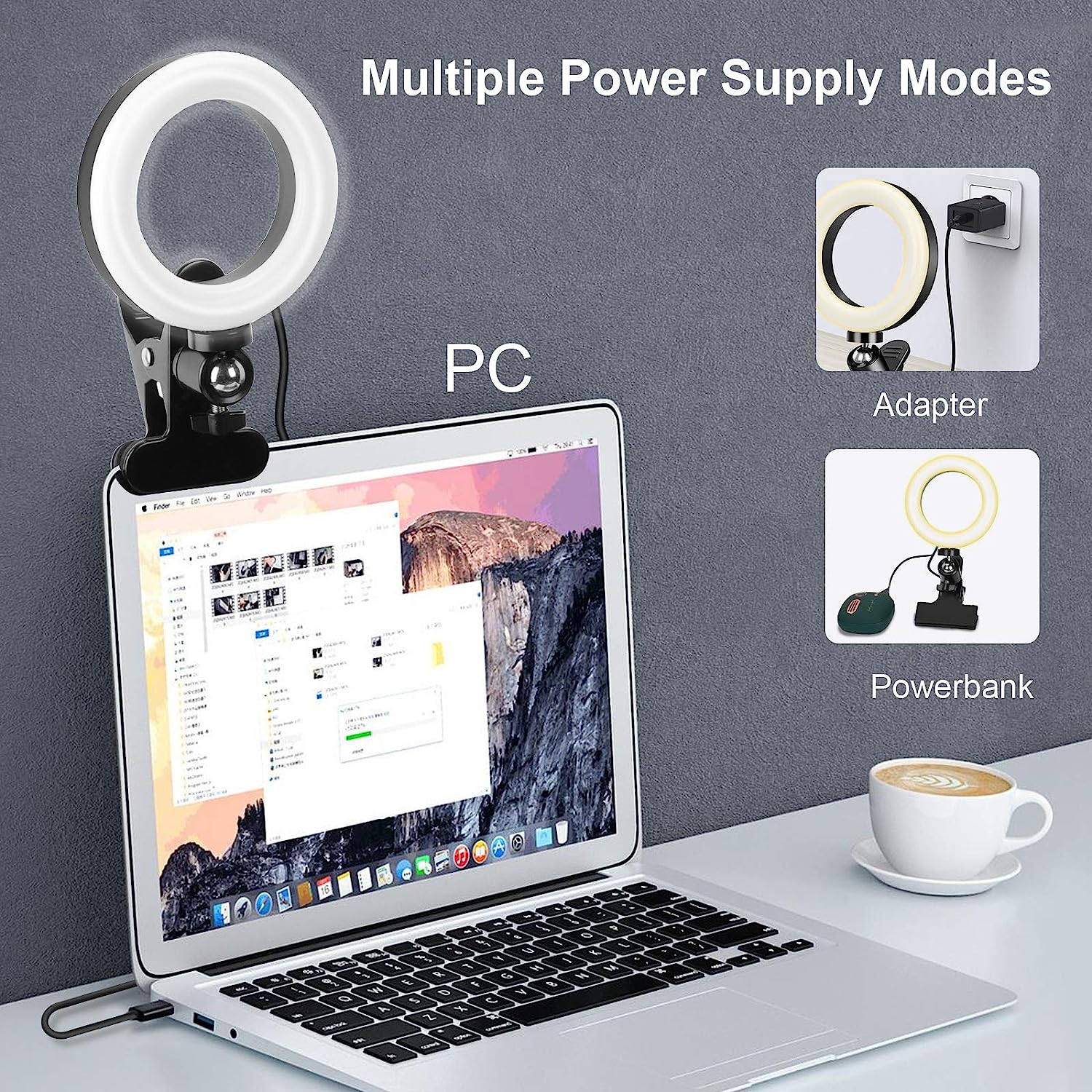 Navor LED Ring Light Dimmable Video Conference Lighting Kit for Remote Working Distance Learning Live Streaming Conferencing YouTube