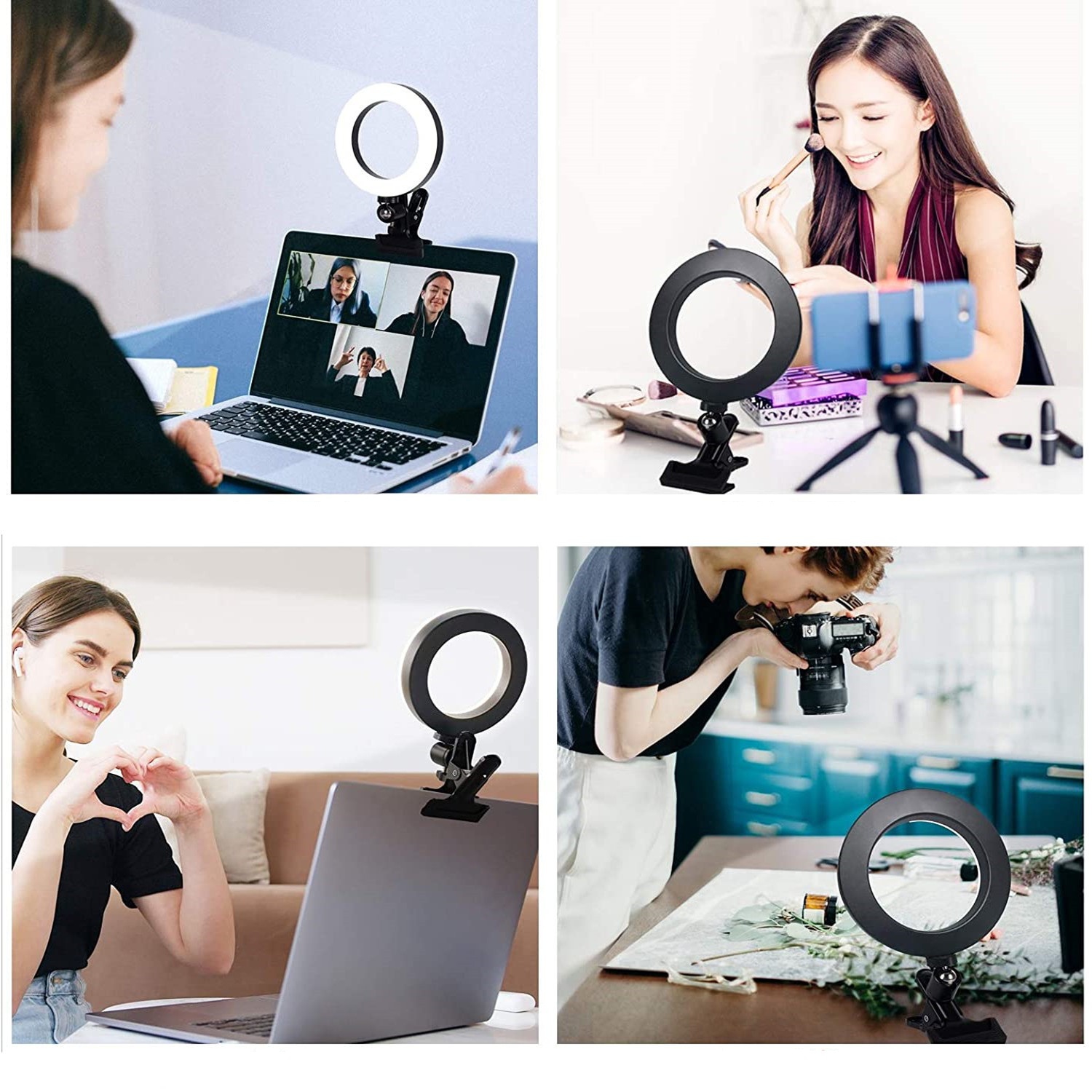 Navor LED Ring Light Dimmable Video Conference Lighting Kit for Remote Working Distance Learning Live Streaming Conferencing YouTube