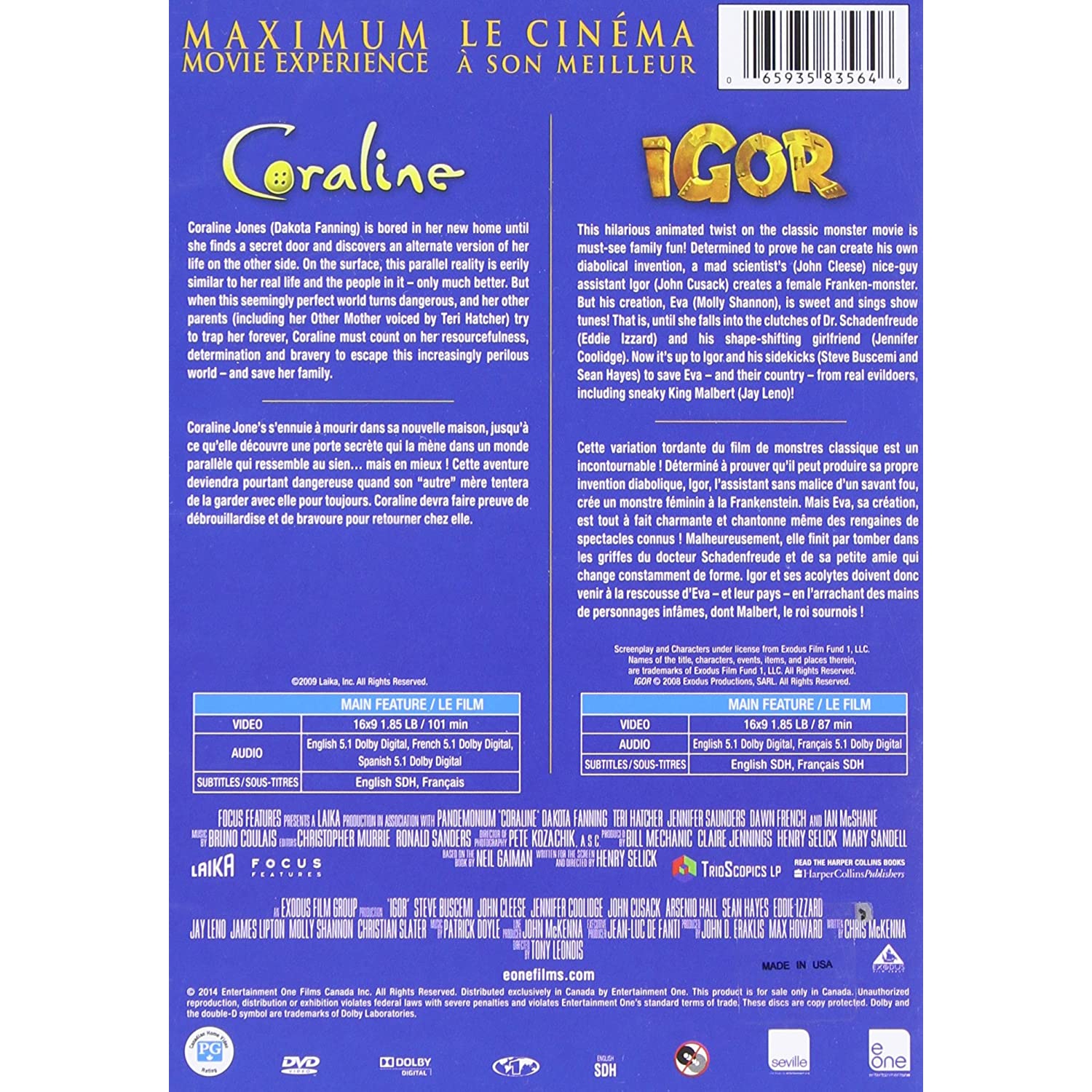 Coraline/Igor(DVD)
