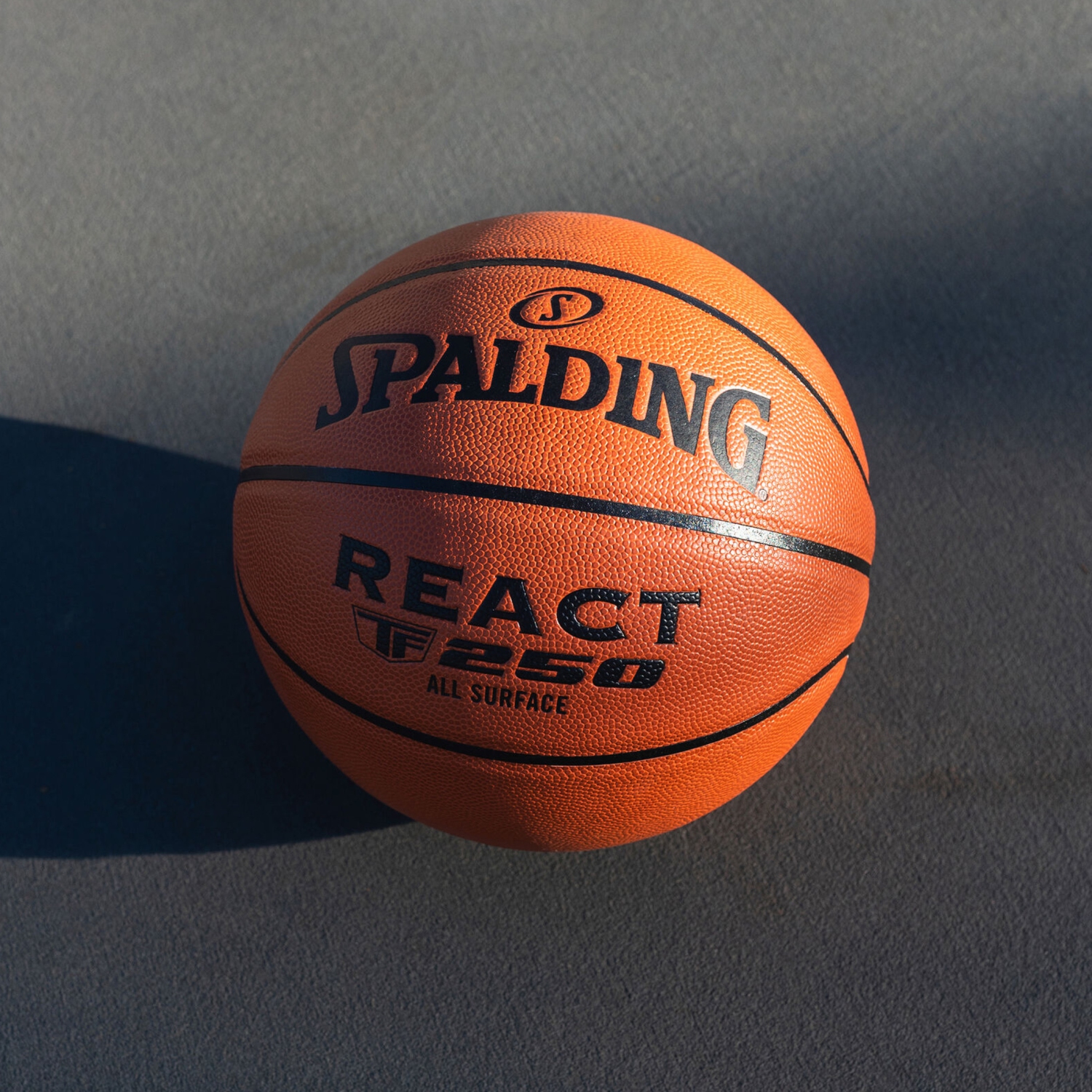 Spalding REACT TF-250 Composite Basketball - All-Surface Play Basketball, Intermediate Size 6