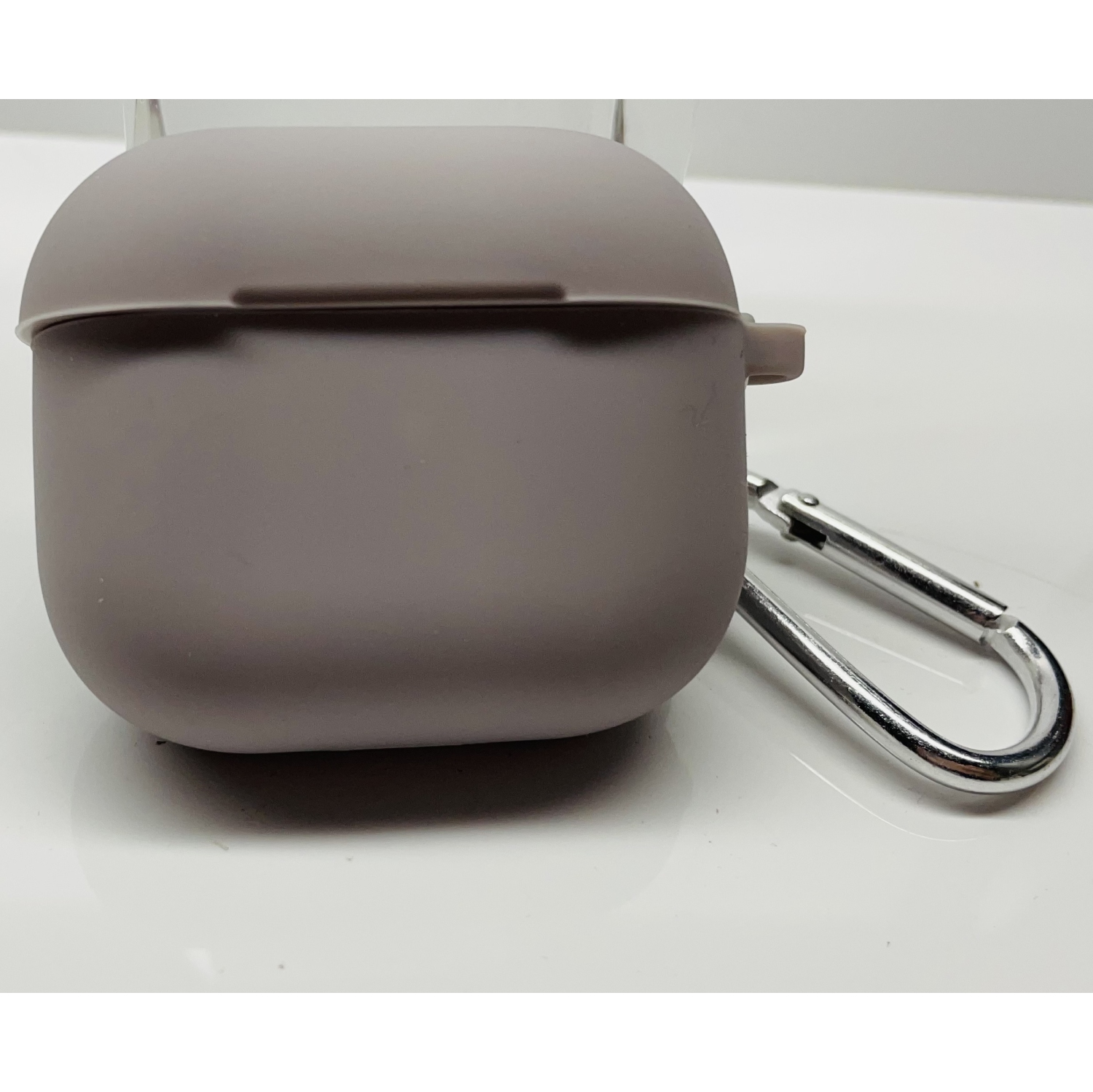 TopSave Silicone Rubberized Soft Protect Case Cover for Airpod 3rd Gen Combine with Hook(convenient for hanging), Purple Gray