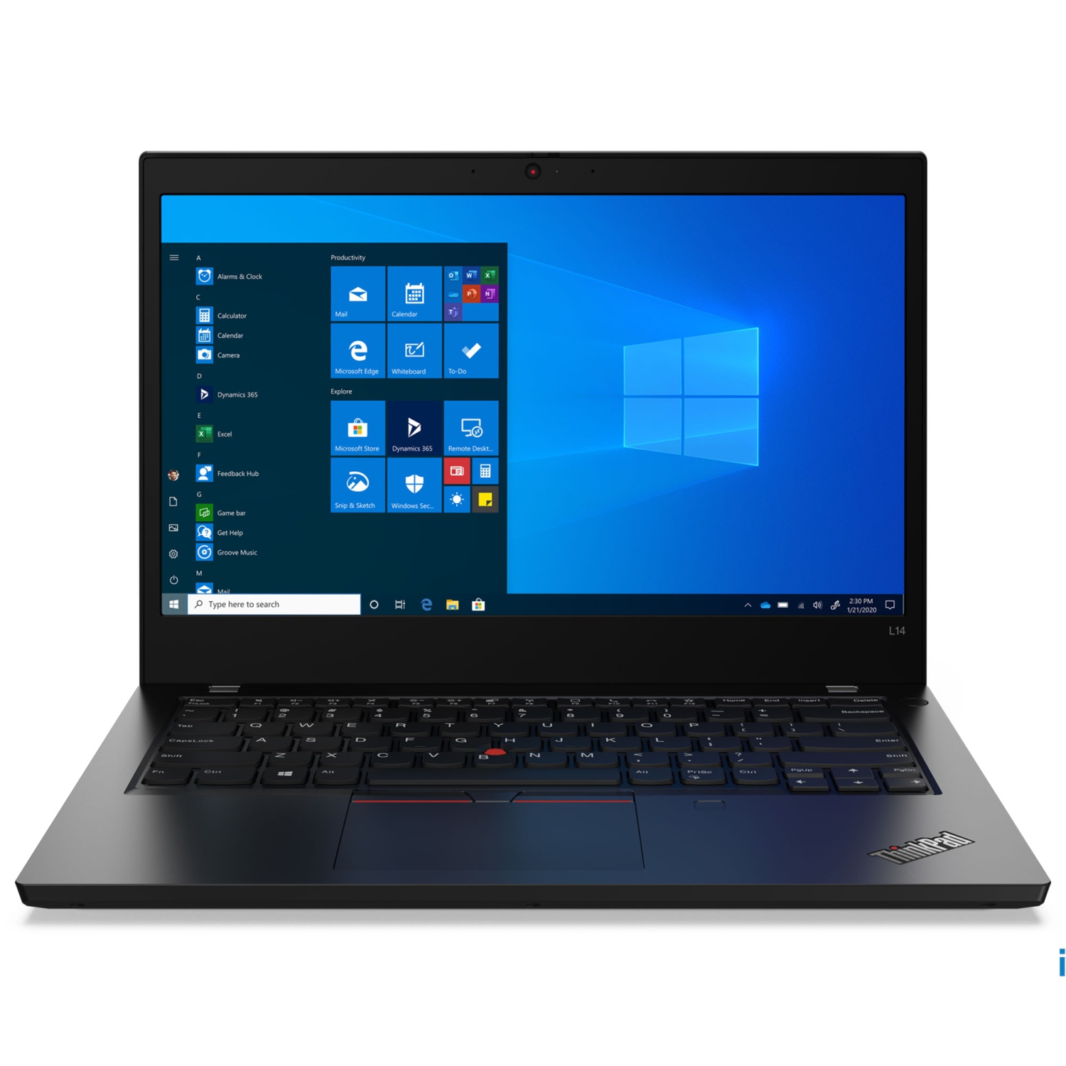 Lenovo ThinkPad L14 Gen 2 Intel Laptop, 14.0" FHD IPS Touch 300 nits, i7-1165G7, UHD Graphics, 16GB, 256GB