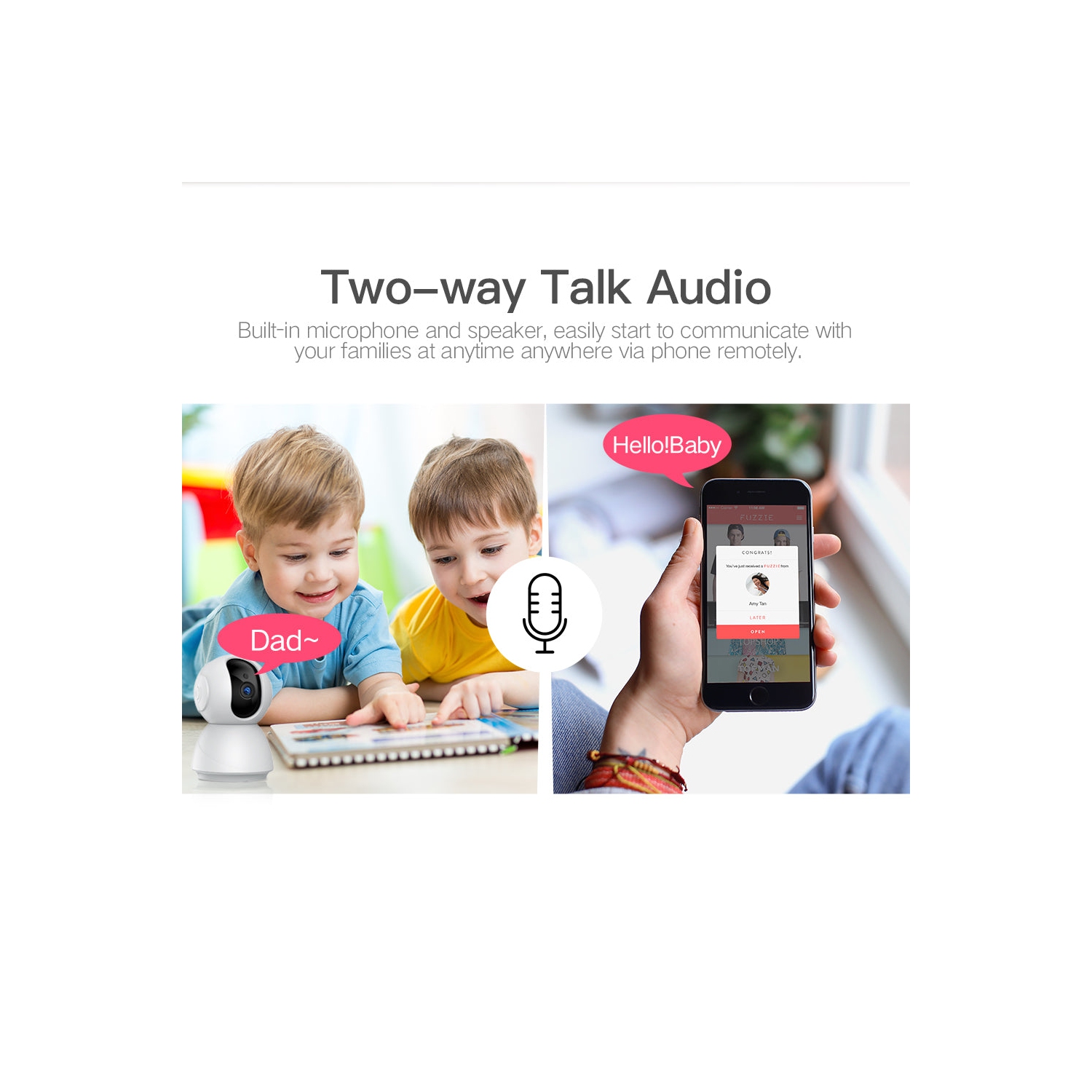 ULTREND Home Wi-Fi Two Way talking Baby, Pet Monitor