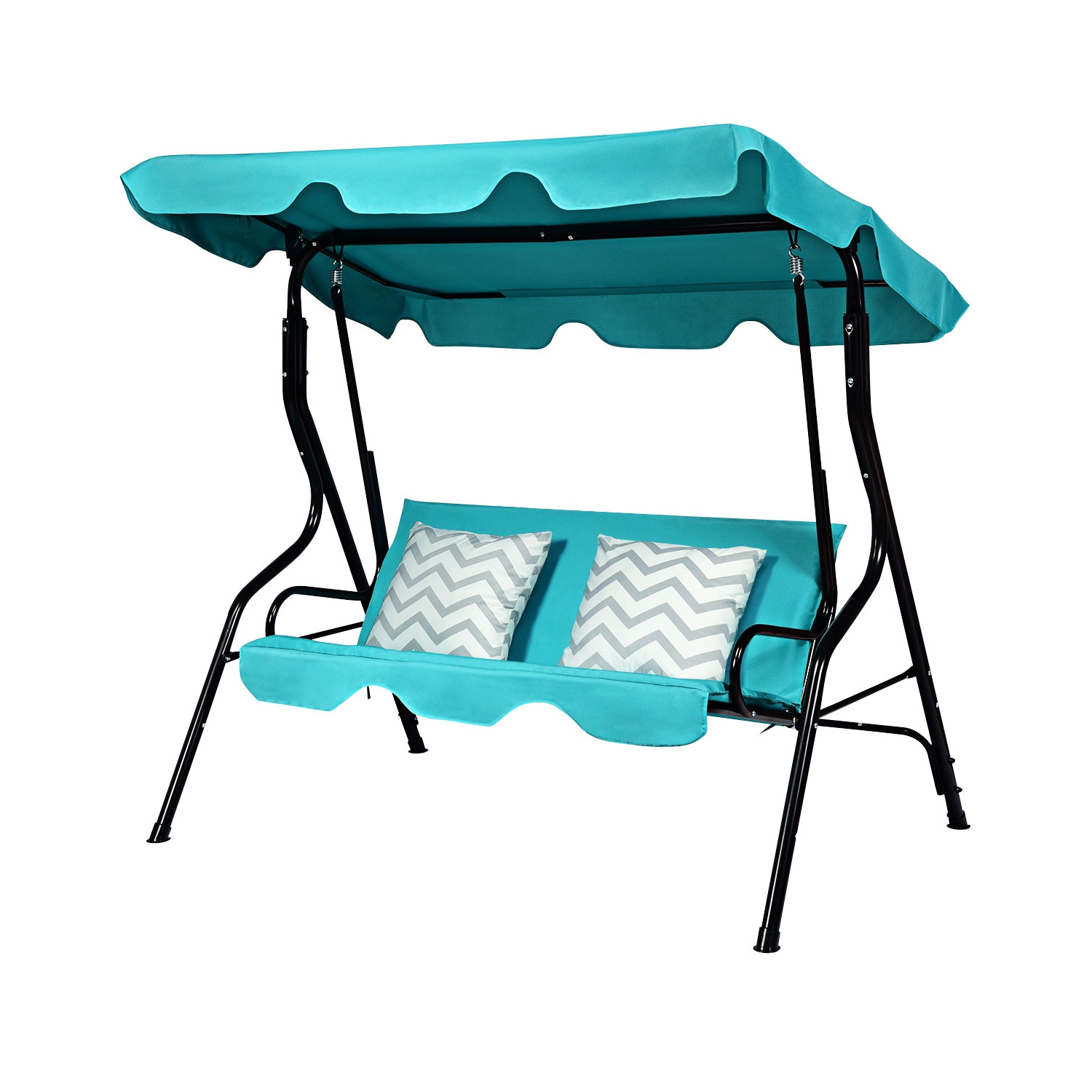 Hamac d’extérieur à 3 sièges avec cadre en aluminium ajustable et étanche de PatioJoy