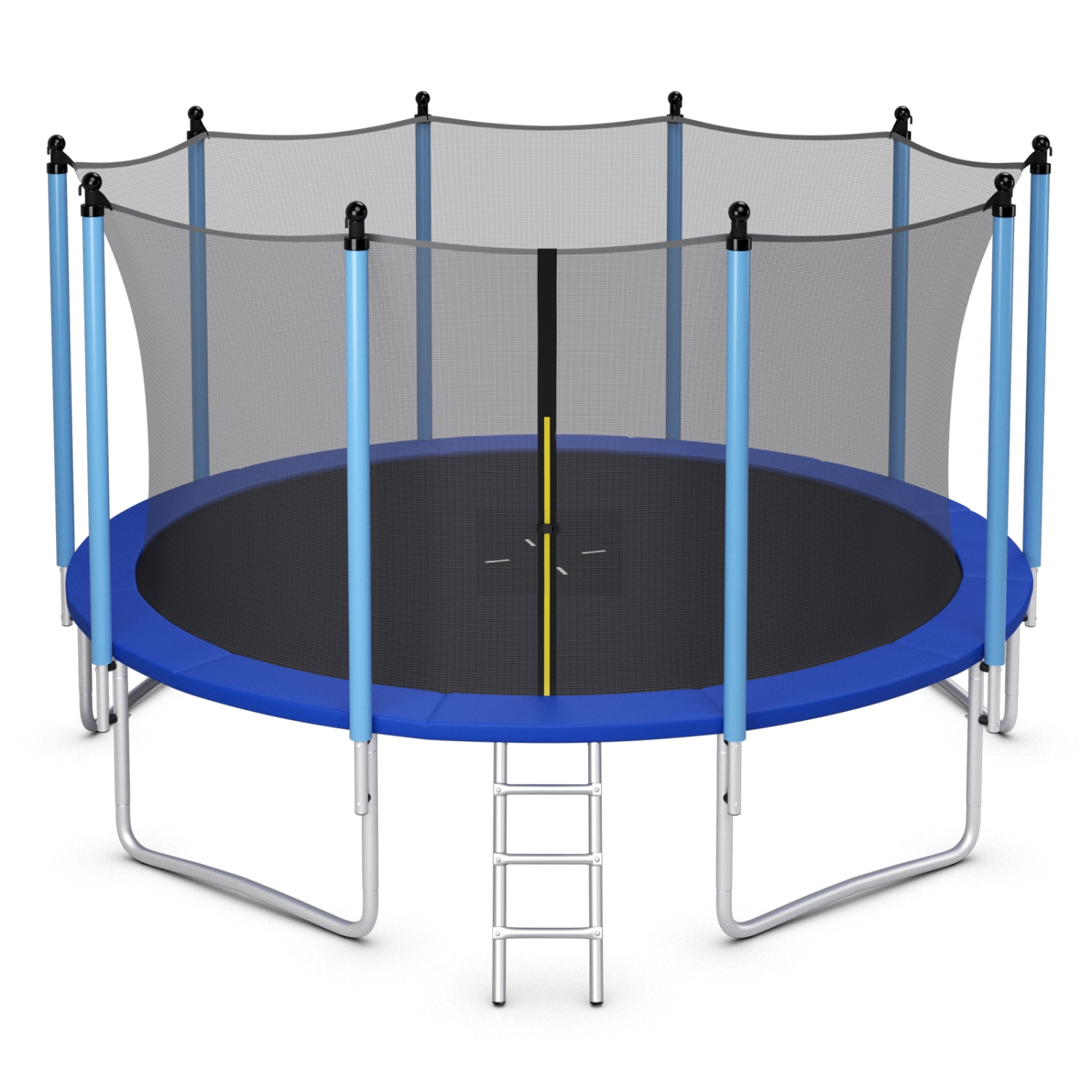 Patiojoy 15Ft Jumping Exercise ASTM Certified Approved Recreational Trampolines with Enclosure Net